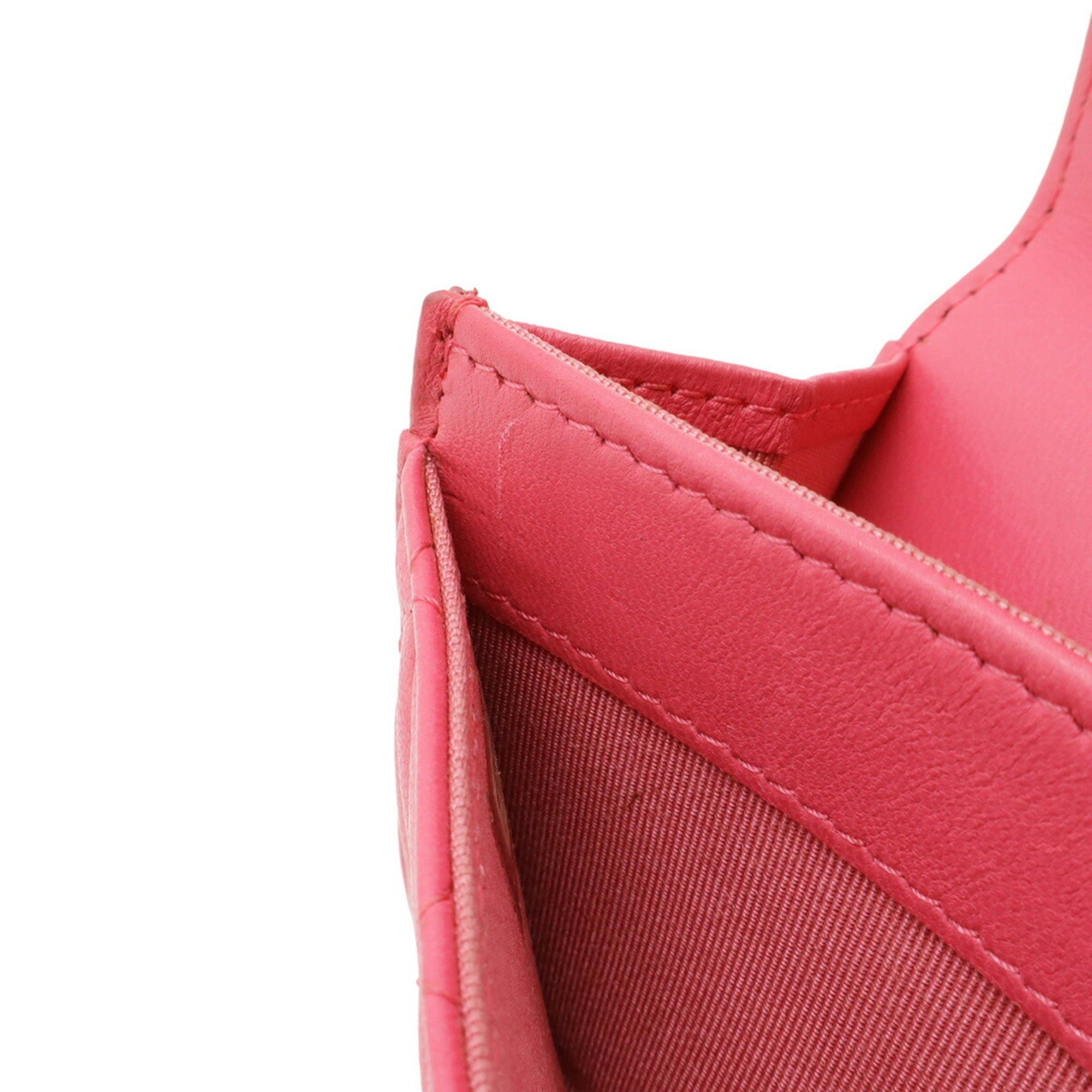 Chanel CHANEL Matelasse Coco Mark Business Card Case, Pass Lambskin Leather, Pink, A80799 Size ONE SIZE - 7 Thumbnail