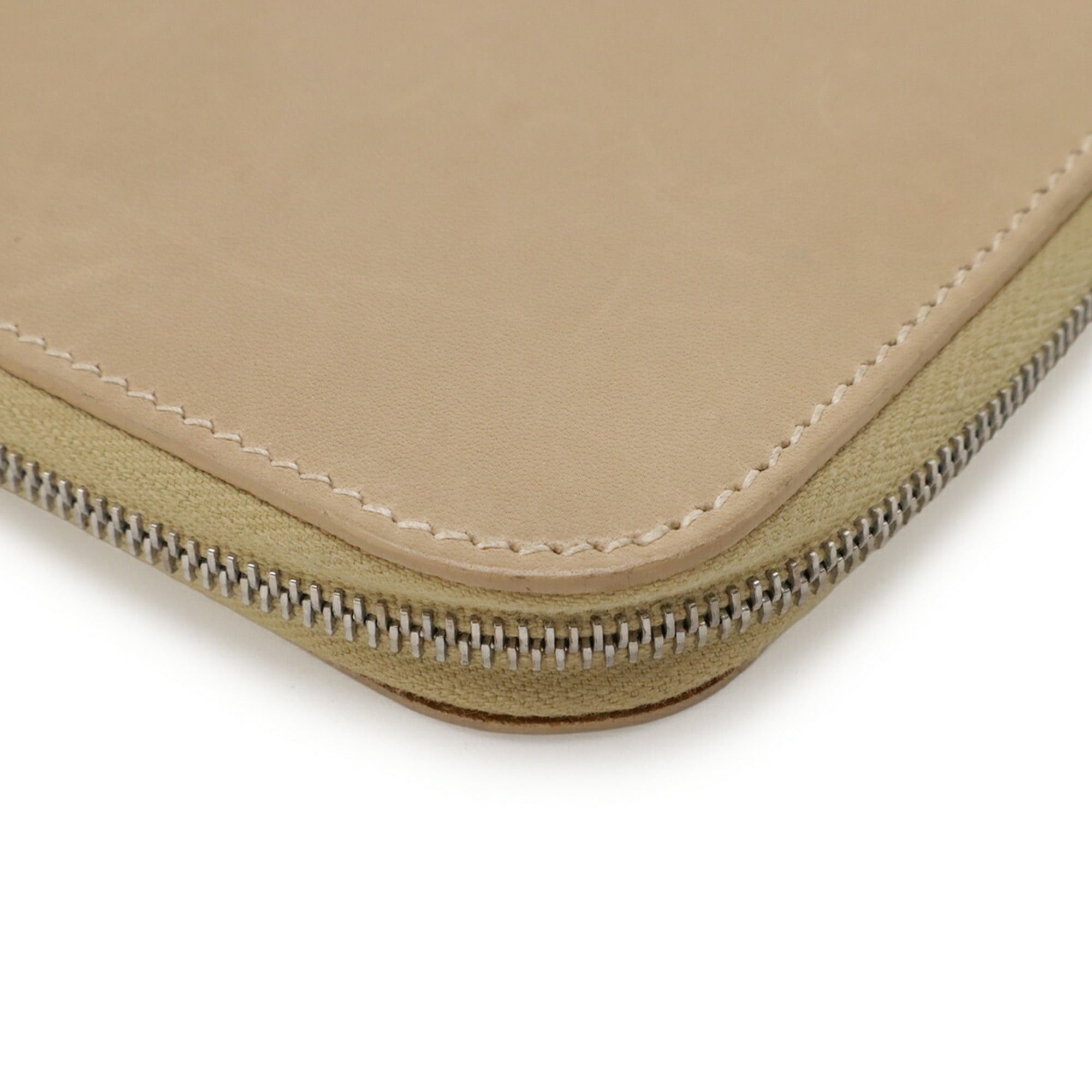 Hermes HERMES Remix Card Case/Pass Case, L-Shaped, with Strap, Beige Leather, E Stamp Size ONE SIZE - 4 Thumbnail