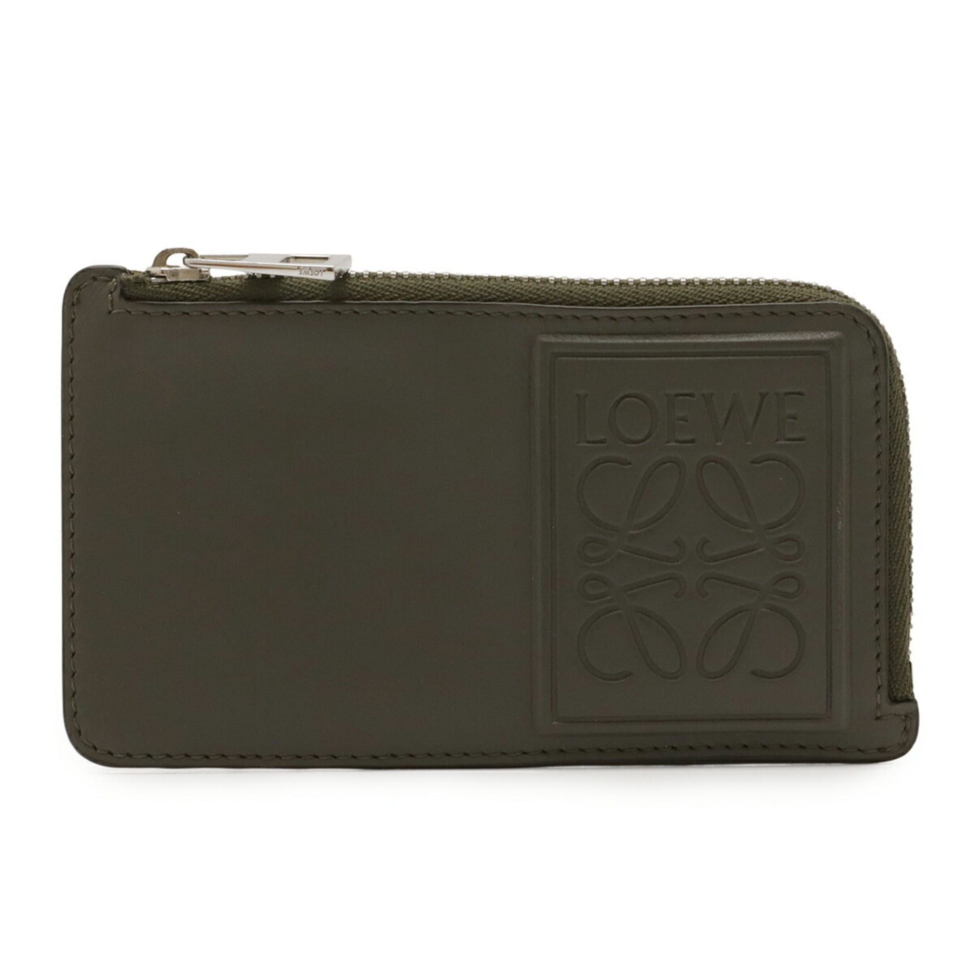 Loewe LOEWE Anagram Coin and Card Holder, L-Shaped, Gray Leather, C565Z40X03 Size ONE SIZE - 2 Thumbnail