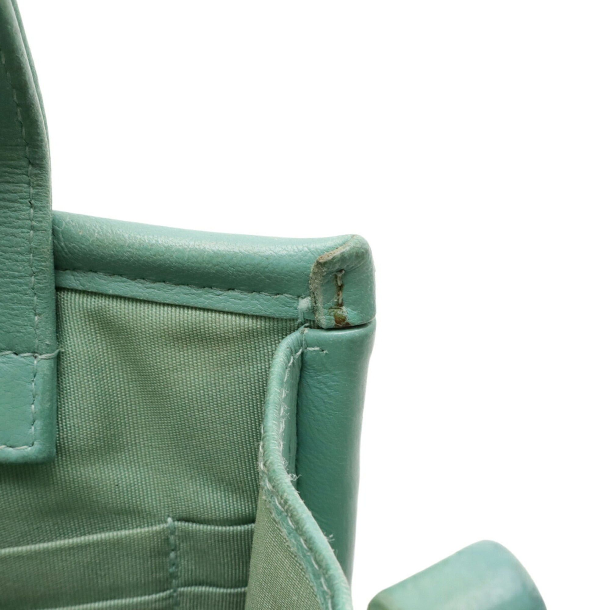 Chanel CHANEL Tweed Chain Shoulder Bag/Pouch in Vinyl, Leather, and Clear Blue-Green Size ONE SIZE - 8 Thumbnail