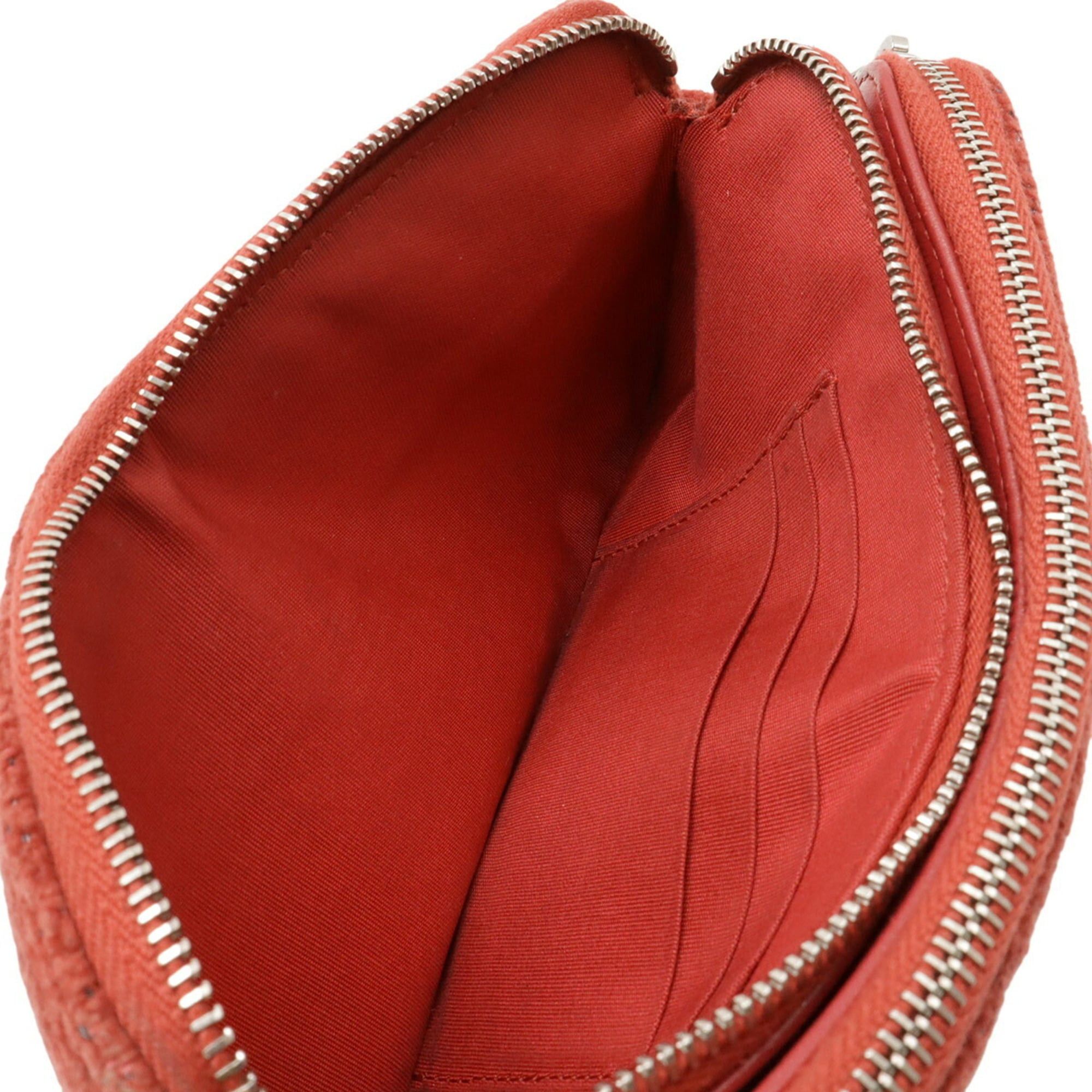 Chanel CHANEL Deauville Chain Wallet, Long Shoulder Bag, Pochette, Clutch, Velvet, Pink Red, A81978 Size ONE SIZE - 10 Thumbnail