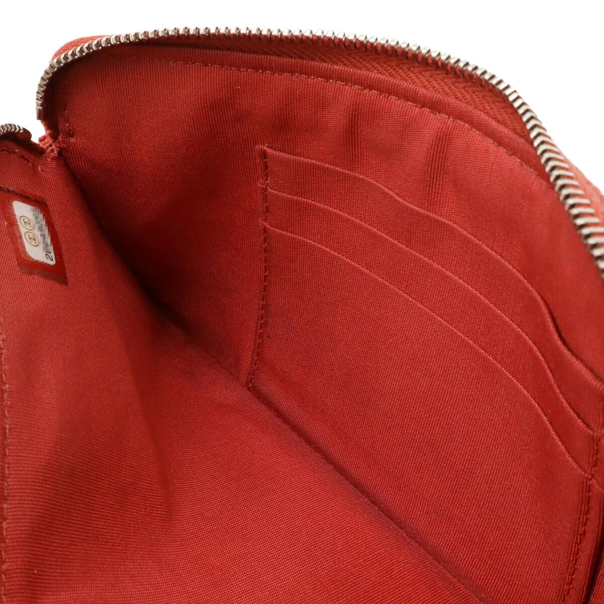 Chanel CHANEL Deauville Chain Wallet, Long Shoulder Bag, Pochette, Clutch, Velvet, Pink Red, A81978 Size ONE SIZE - 9 Thumbnail