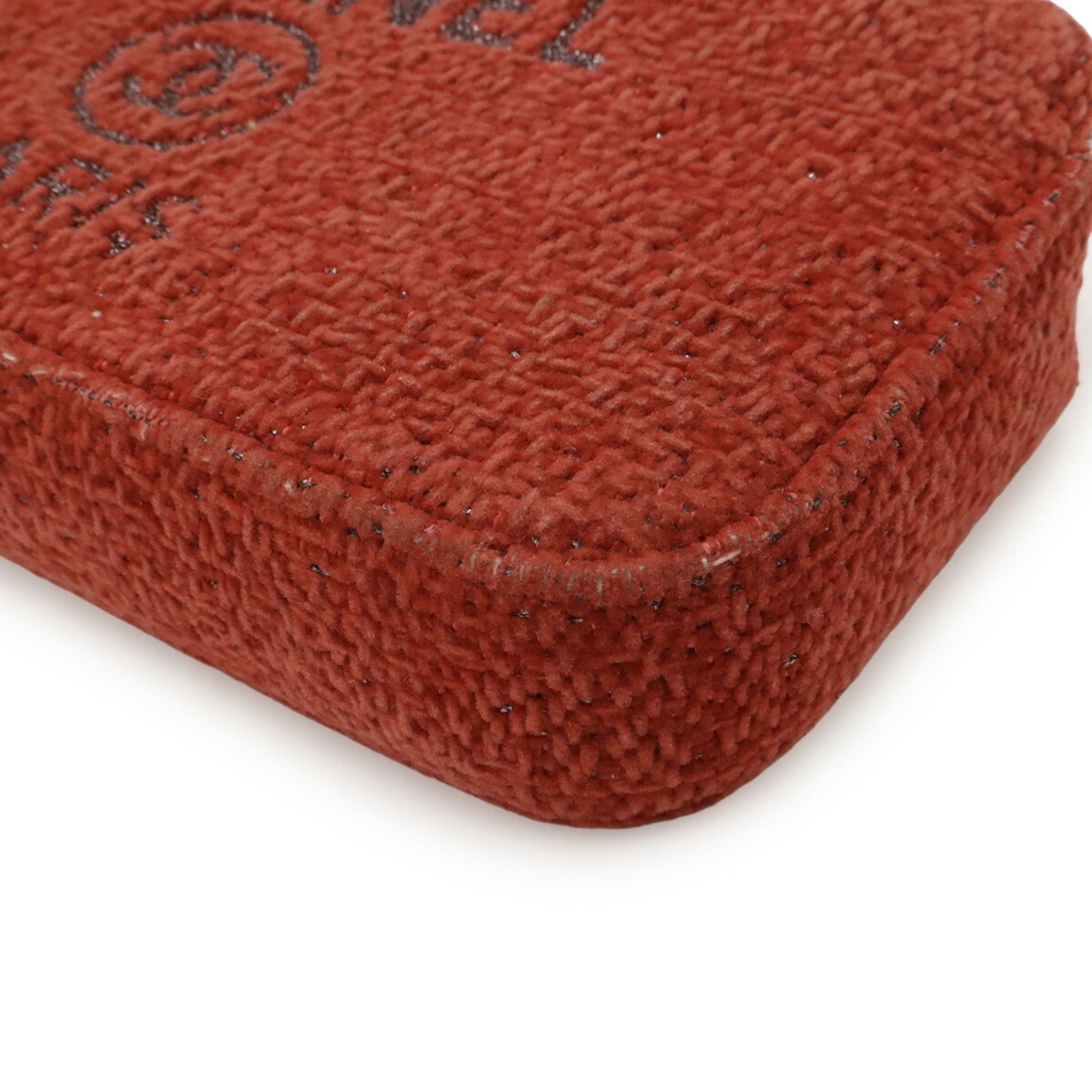 Chanel CHANEL Deauville Chain Wallet, Long Shoulder Bag, Pochette, Clutch, Velvet, Pink Red, A81978 Size ONE SIZE - 4 Thumbnail