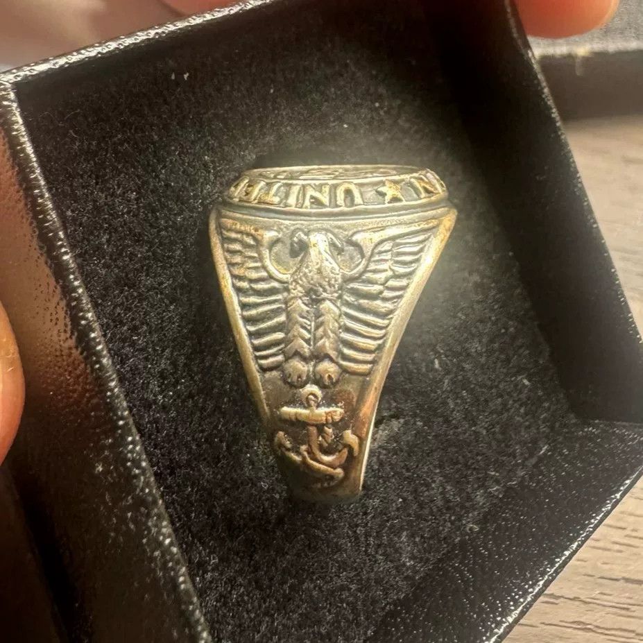 Freewheelers Vintage US Navy Silver Ring Replica Size ONE SIZE - 5 Thumbnail