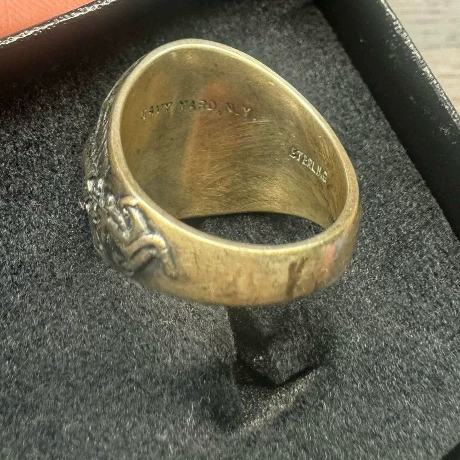 Freewheelers Vintage US Navy Silver Ring Replica Size ONE SIZE - 3 Thumbnail