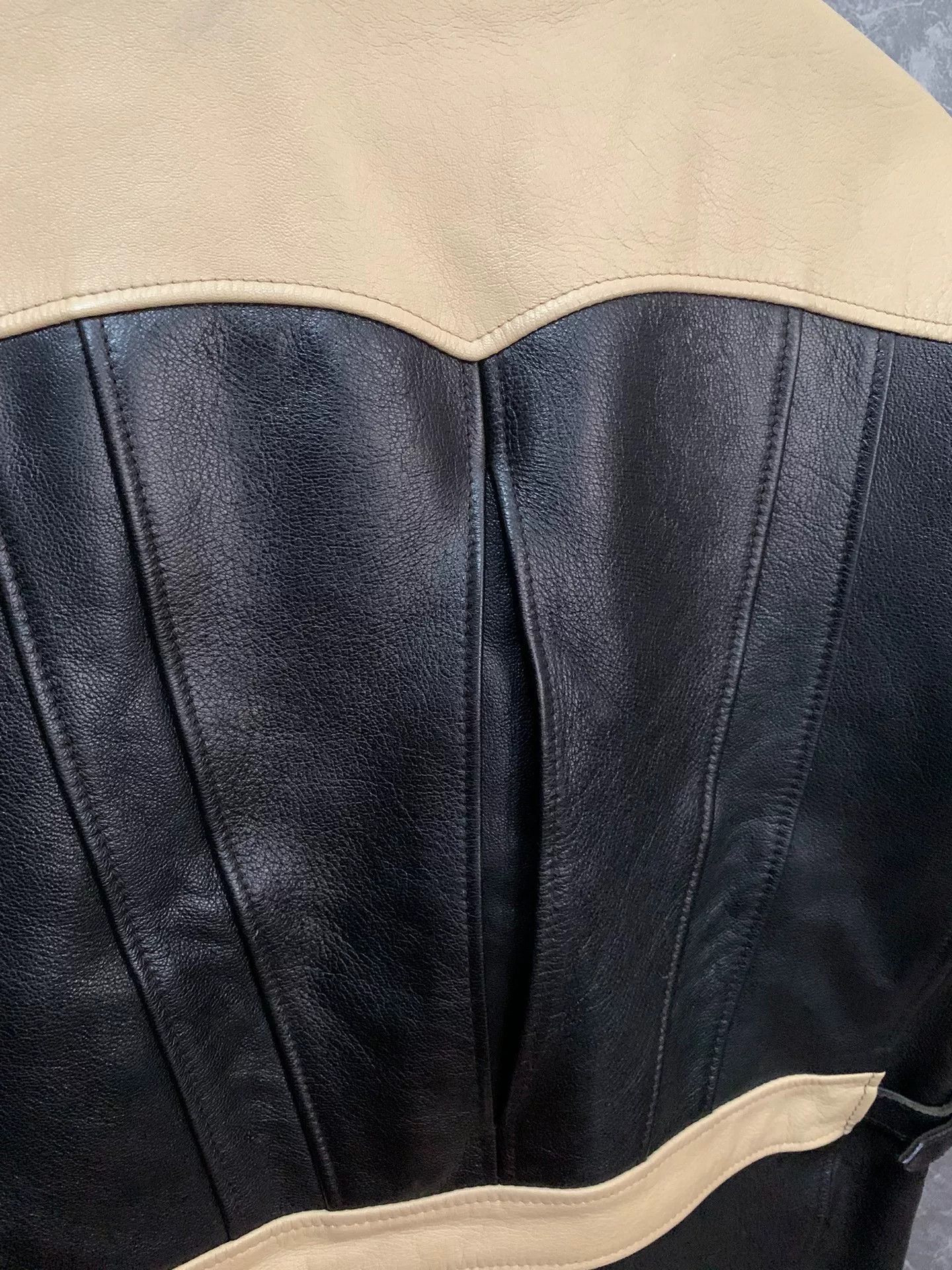 WEST RIDE Westride Black and White Leather Jacket Size US S / EU 44-46 / 1 - 4 Thumbnail