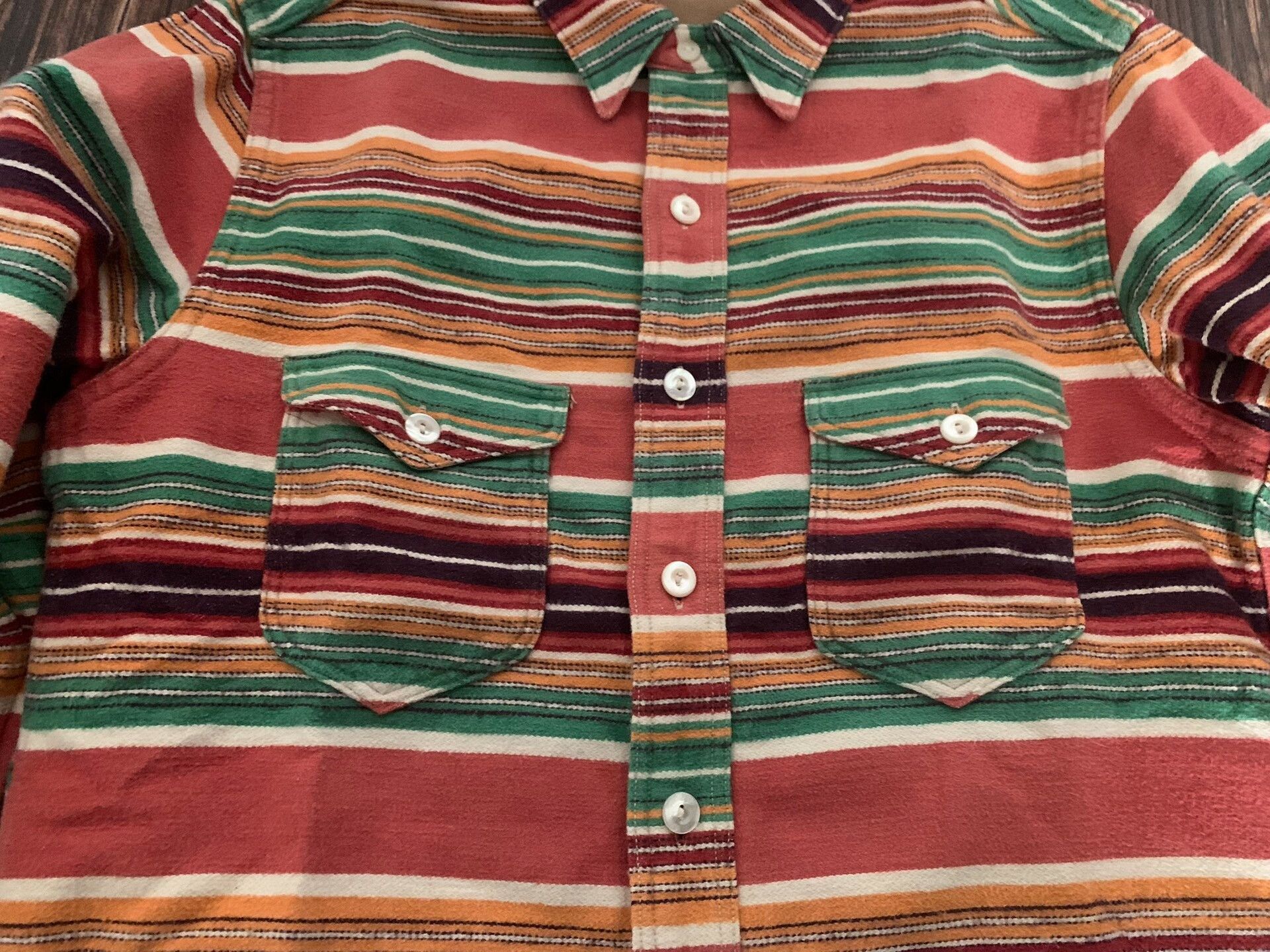 Freewheelers Freewheelers Rainbow Stripe Shirt Size US L / EU 52-54 / 3 - 3 Thumbnail