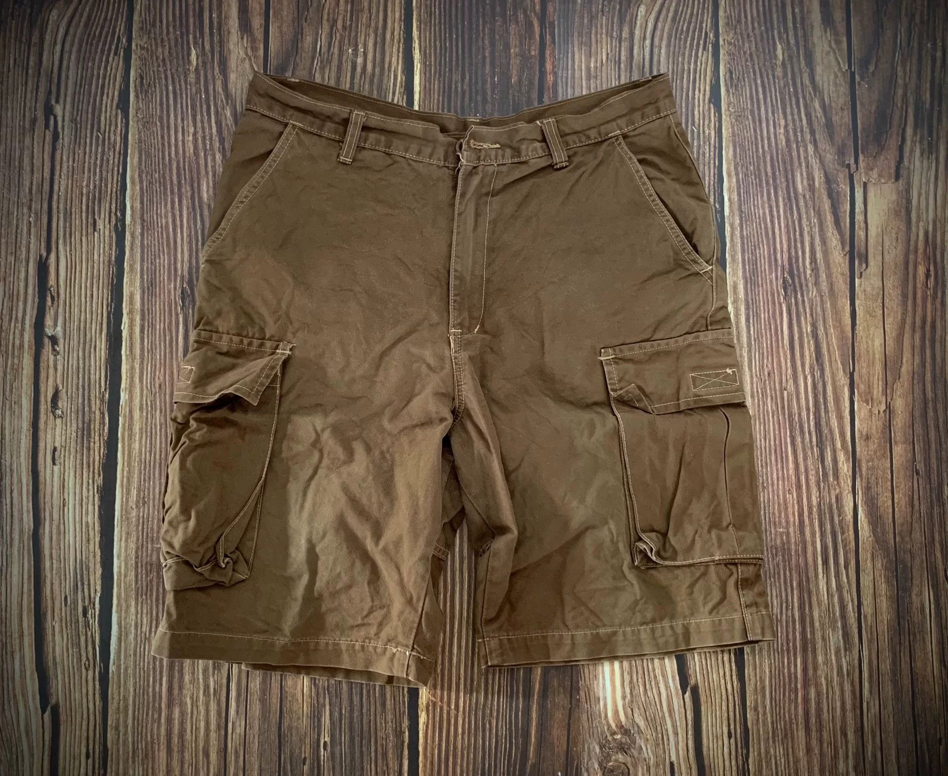 The Real McCoy's Joe McCoy Cargo Shorts in Khaki Color Size US 32 / EU 48 - 2 Thumbnail