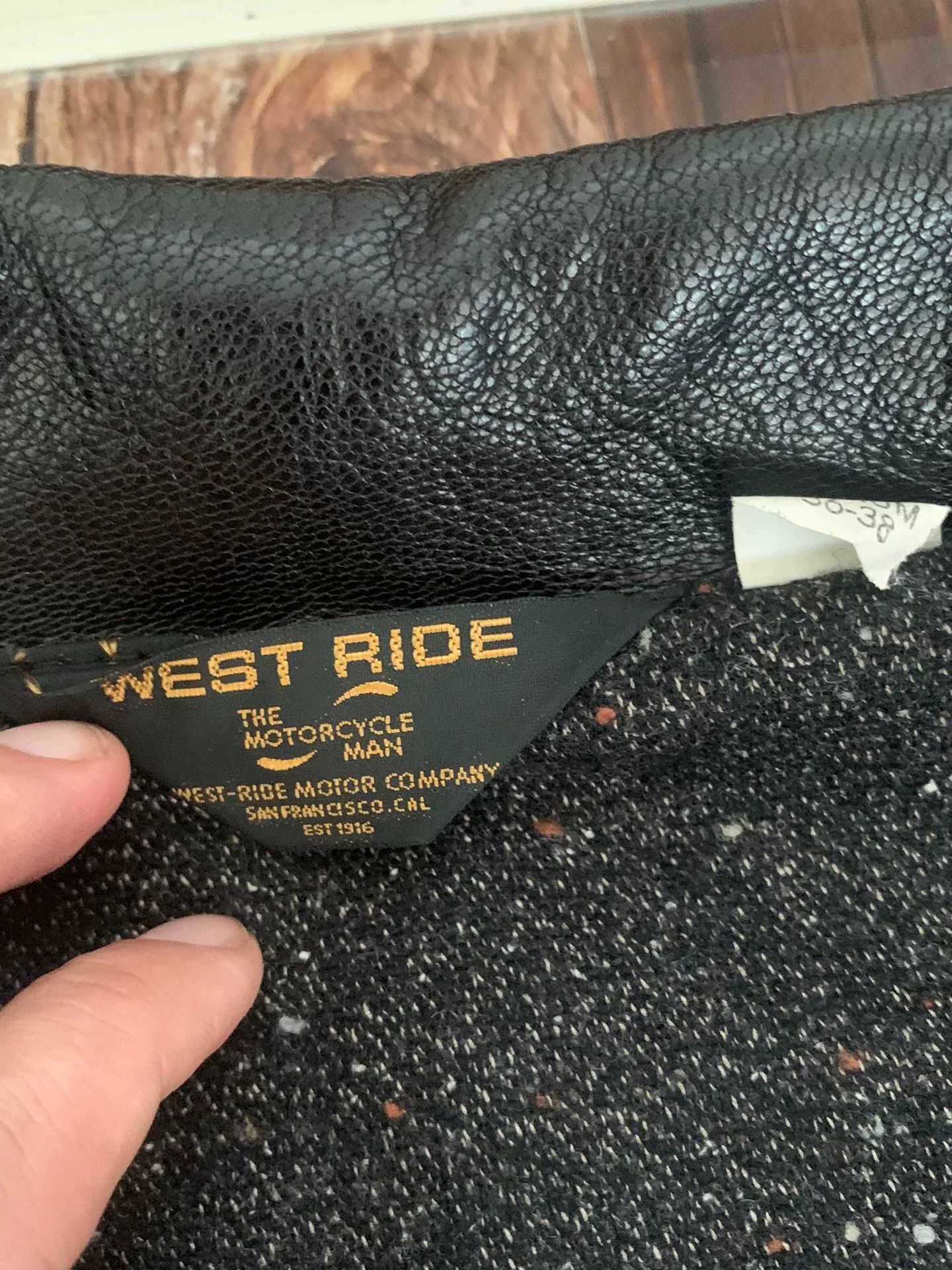 WEST RIDE Westride Black Leather Biker Jacket Size US M / EU 48-50 / 2 - 8 Thumbnail