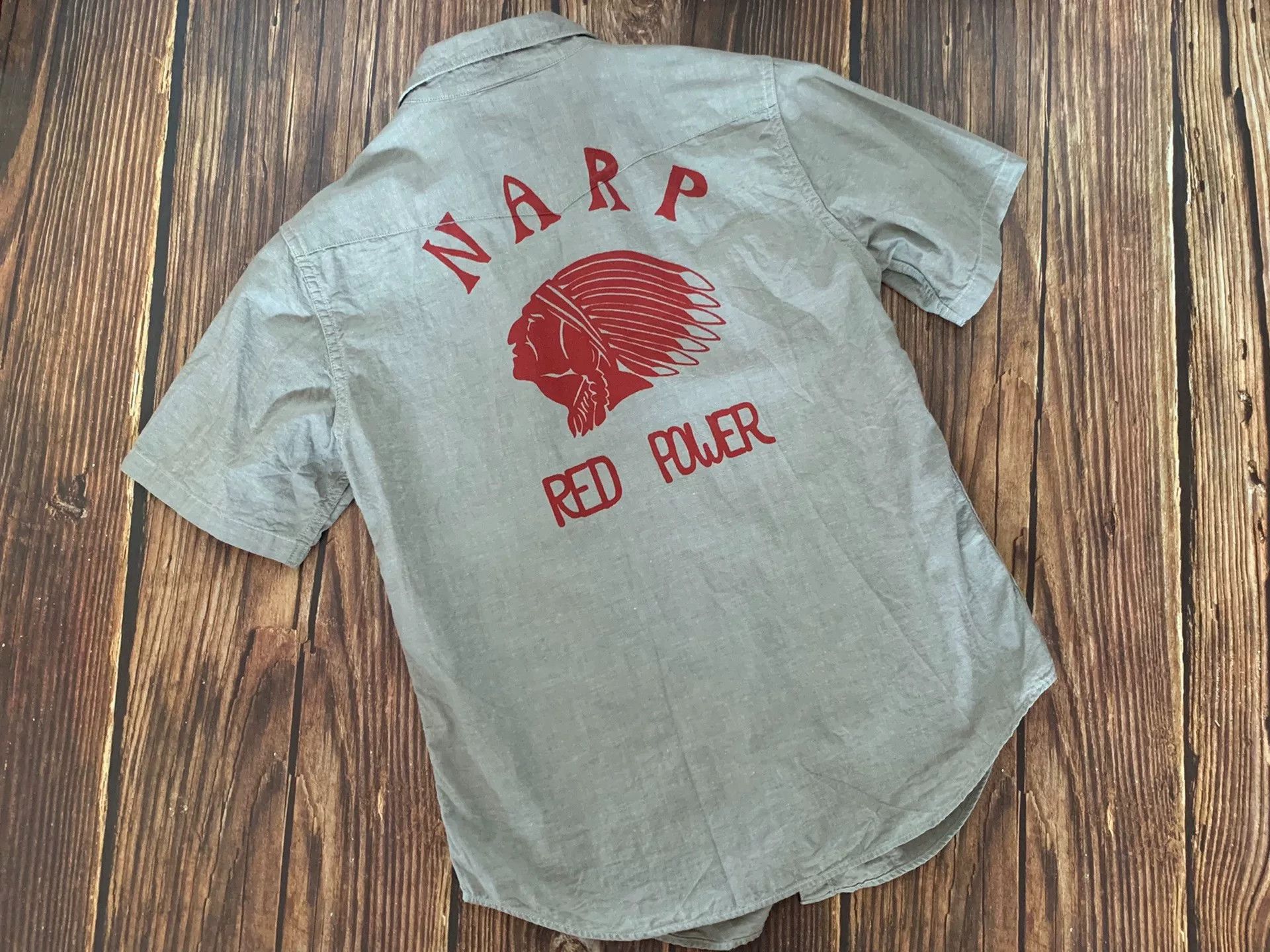 Freewheelers Red Power Short Sleeve Shirt Size US M / EU 48-50 / 2 - 2 Thumbnail