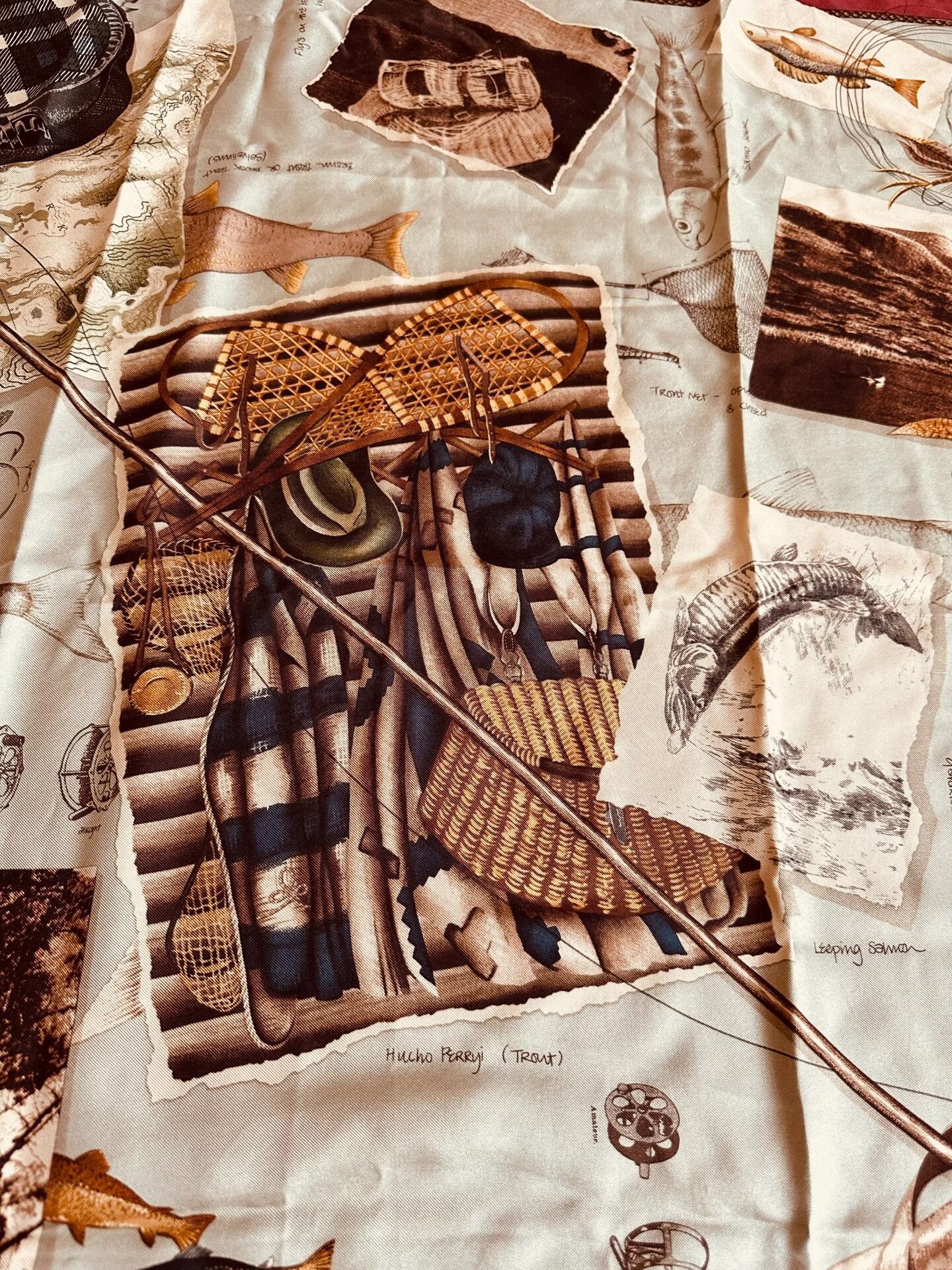 Ralph Lauren Ralph Lauren Silk Fishing Print Scarf Size ONE SIZE - 3 Thumbnail