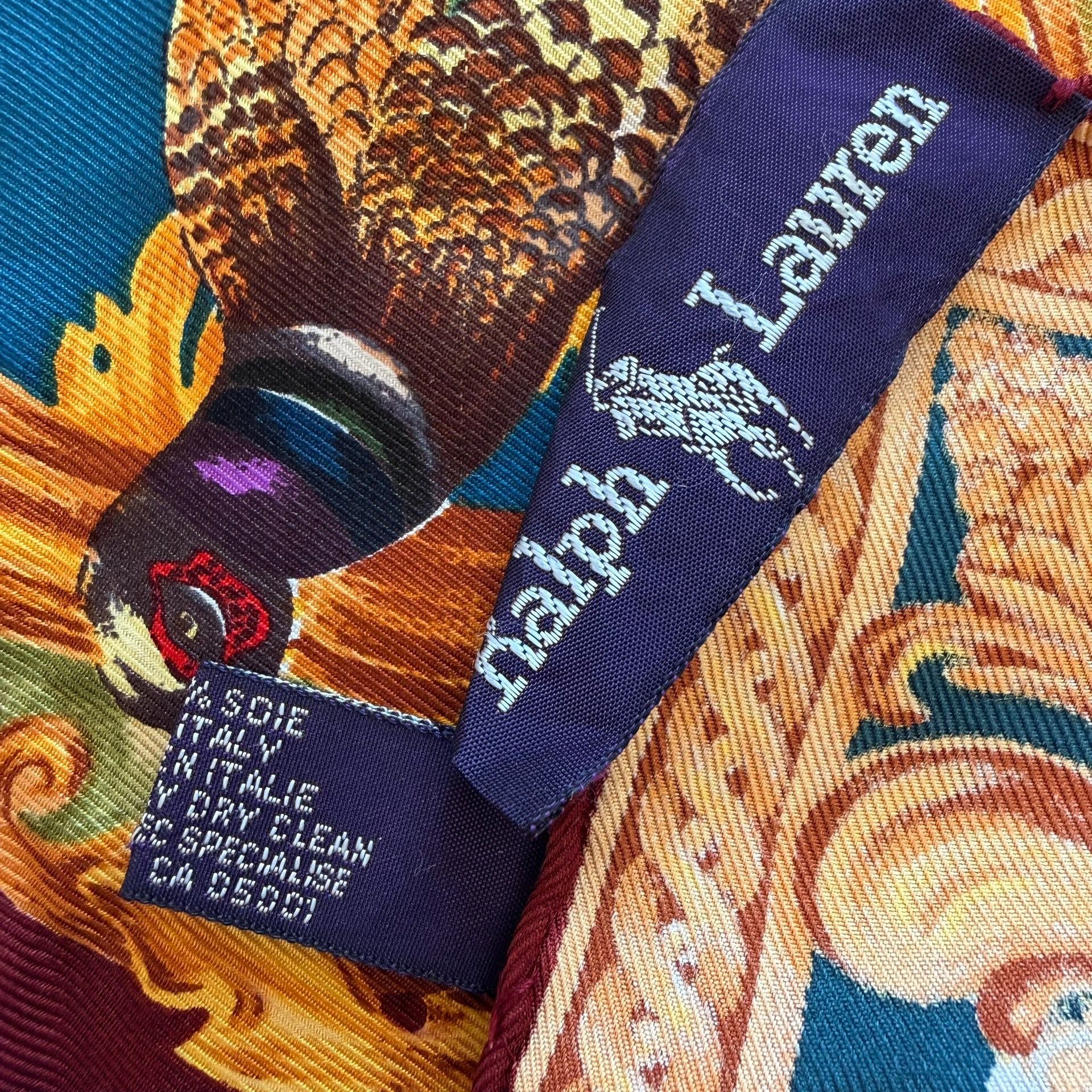 RLX Ralph Lauren Vintage RL Purple Label Silk Scarf Size ONE SIZE - 8 Thumbnail