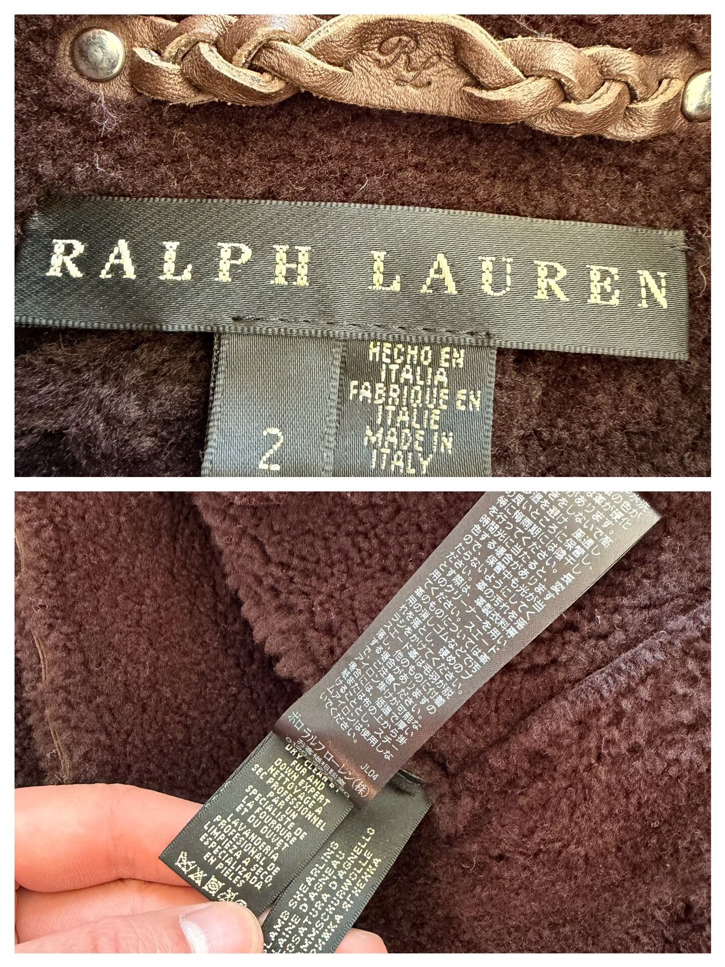 RLX Ralph Lauren Black Shearling Long Coat by Ralph Lauren Size M / US 6-8 / IT 42-44 - 7 Thumbnail