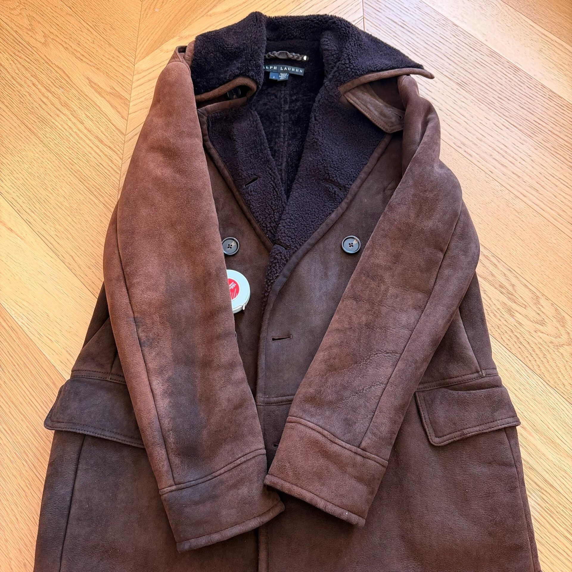 RLX Ralph Lauren Black Shearling Long Coat by Ralph Lauren Size M / US 6-8 / IT 42-44 - 8 Thumbnail