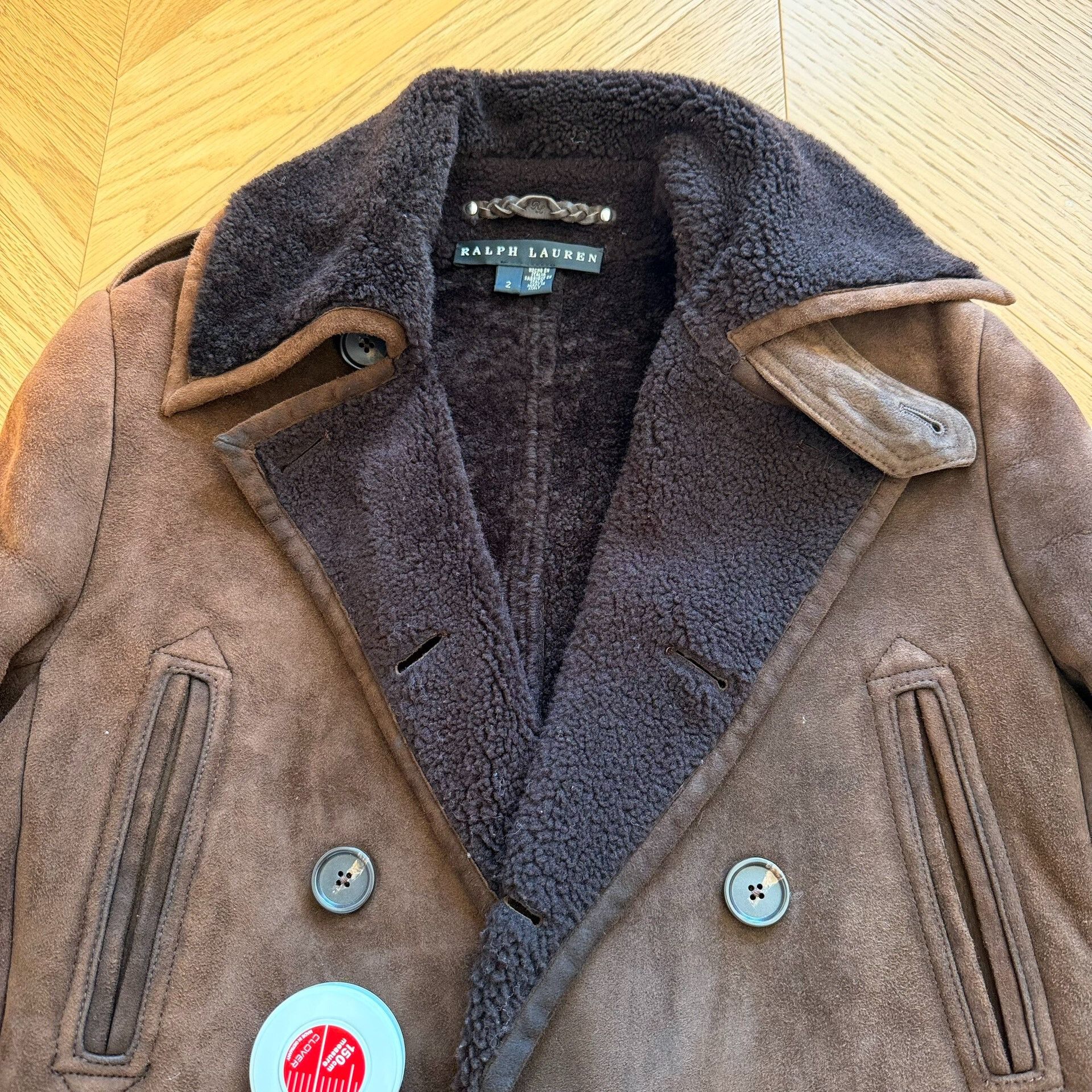 RLX Ralph Lauren Black Shearling Long Coat by Ralph Lauren Size M / US 6-8 / IT 42-44 - 3 Thumbnail