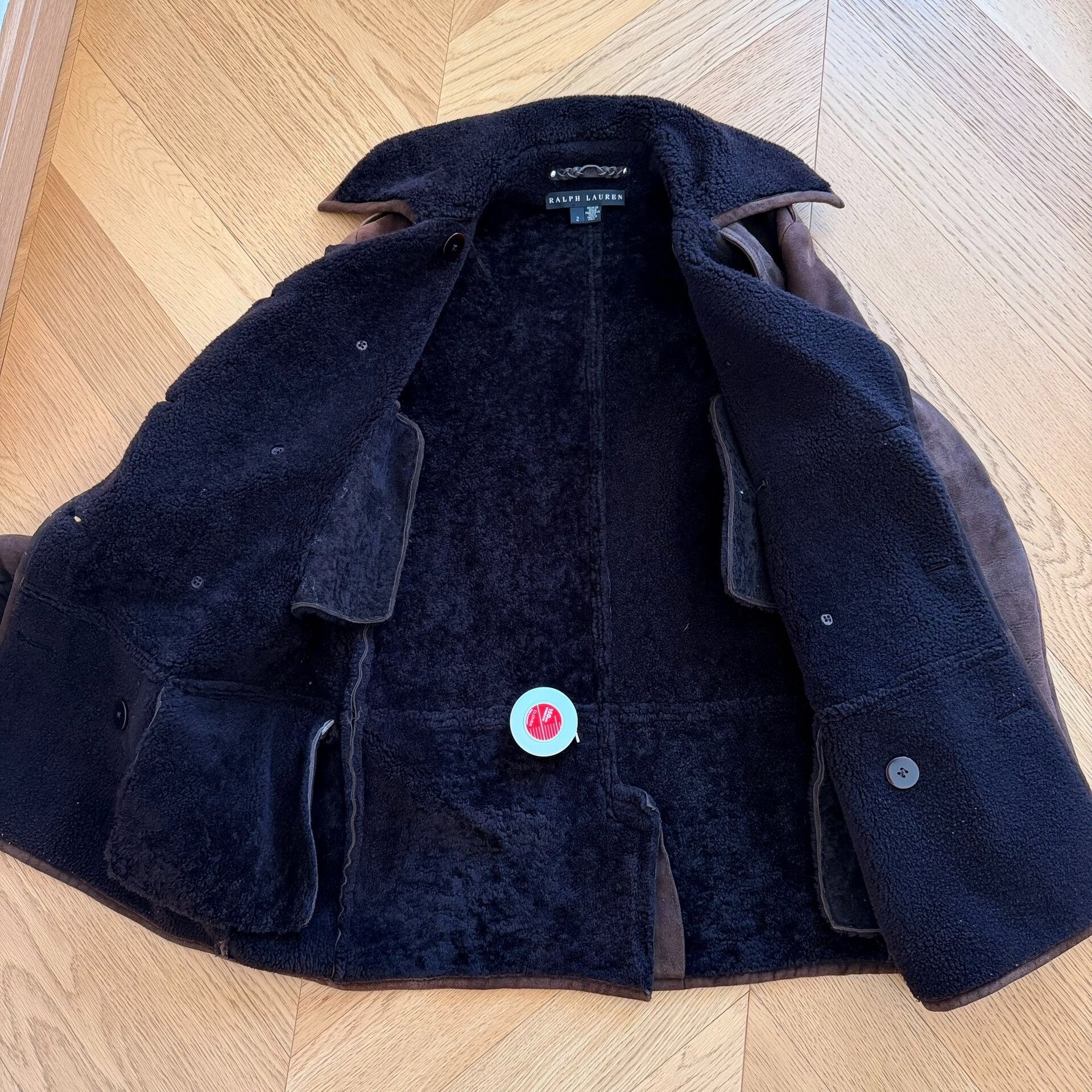 RLX Ralph Lauren Black Shearling Long Coat by Ralph Lauren Size M / US 6-8 / IT 42-44 - 4 Thumbnail
