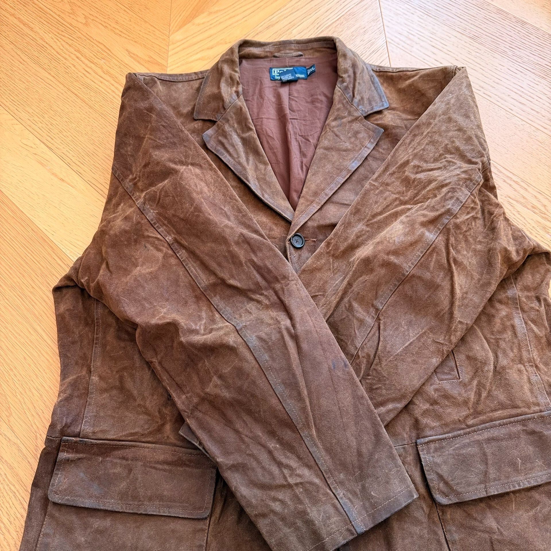 RLX Ralph Lauren Vintage Waxed Leather Outdoor Jacket Size US XL / EU 56 / 4 - 5 Thumbnail
