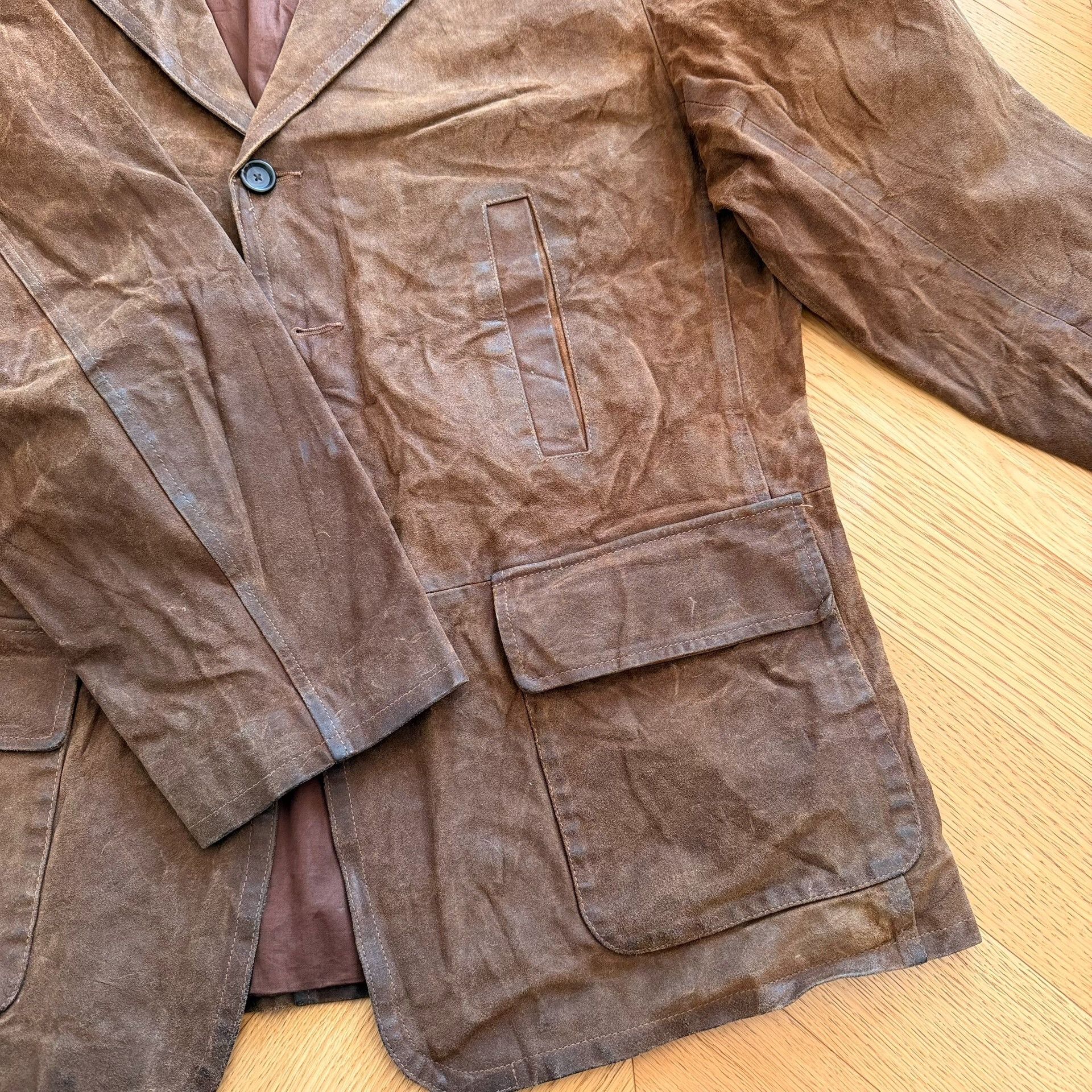 RLX Ralph Lauren Vintage Waxed Leather Outdoor Jacket Size US XL / EU 56 / 4 - 4 Thumbnail