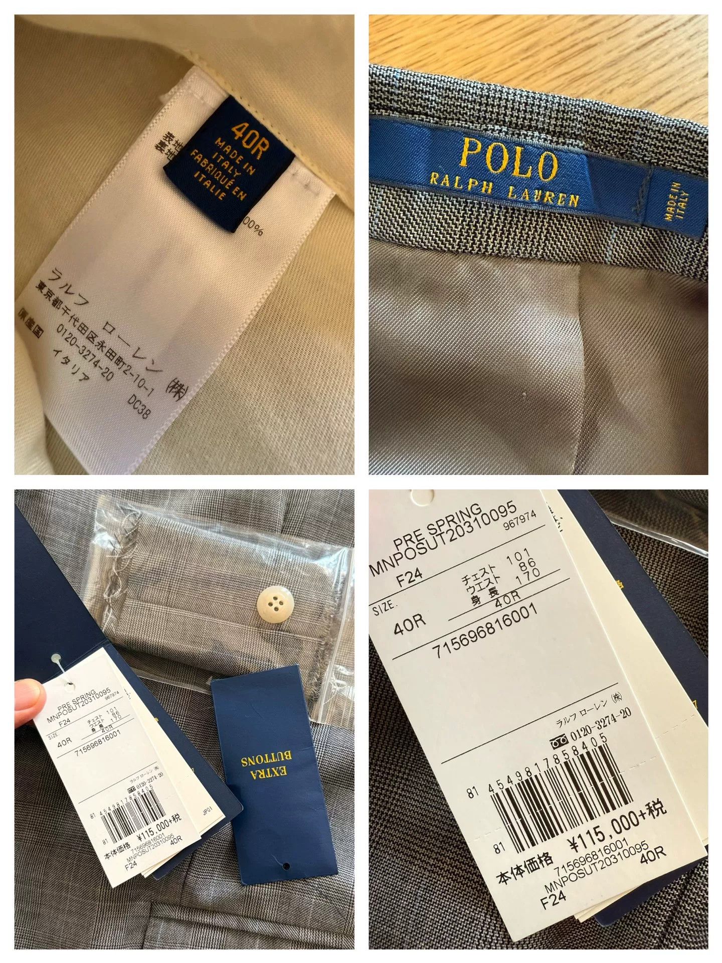 RLX Ralph Lauren Italian Wool Casual Suit Set Size US XXS / EU 40 - 8 Thumbnail