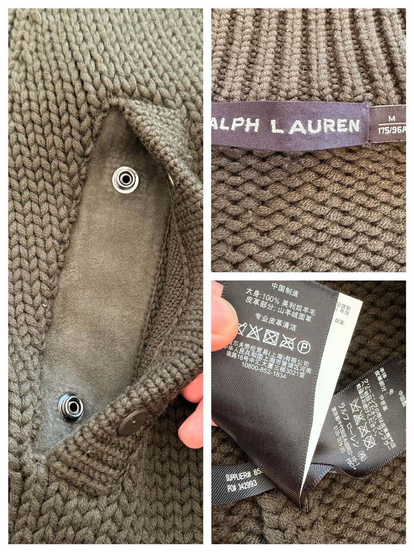 RLX Ralph Lauren Heavy Merino Wool and Leather Jacket Size US M / EU 48-50 / 2 - 7 Thumbnail