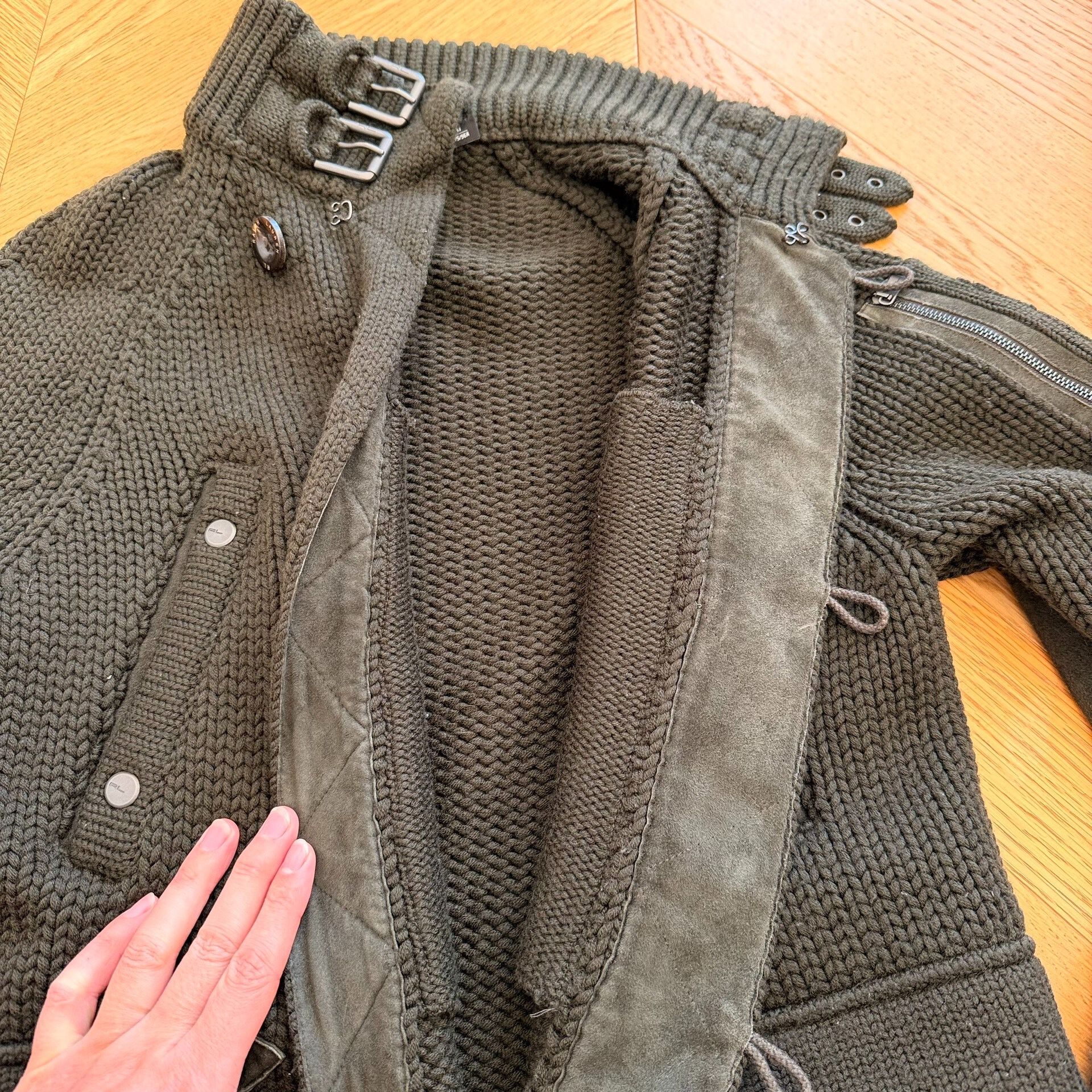 RLX Ralph Lauren Heavy Merino Wool and Leather Jacket Size US M / EU 48-50 / 2 - 5 Thumbnail