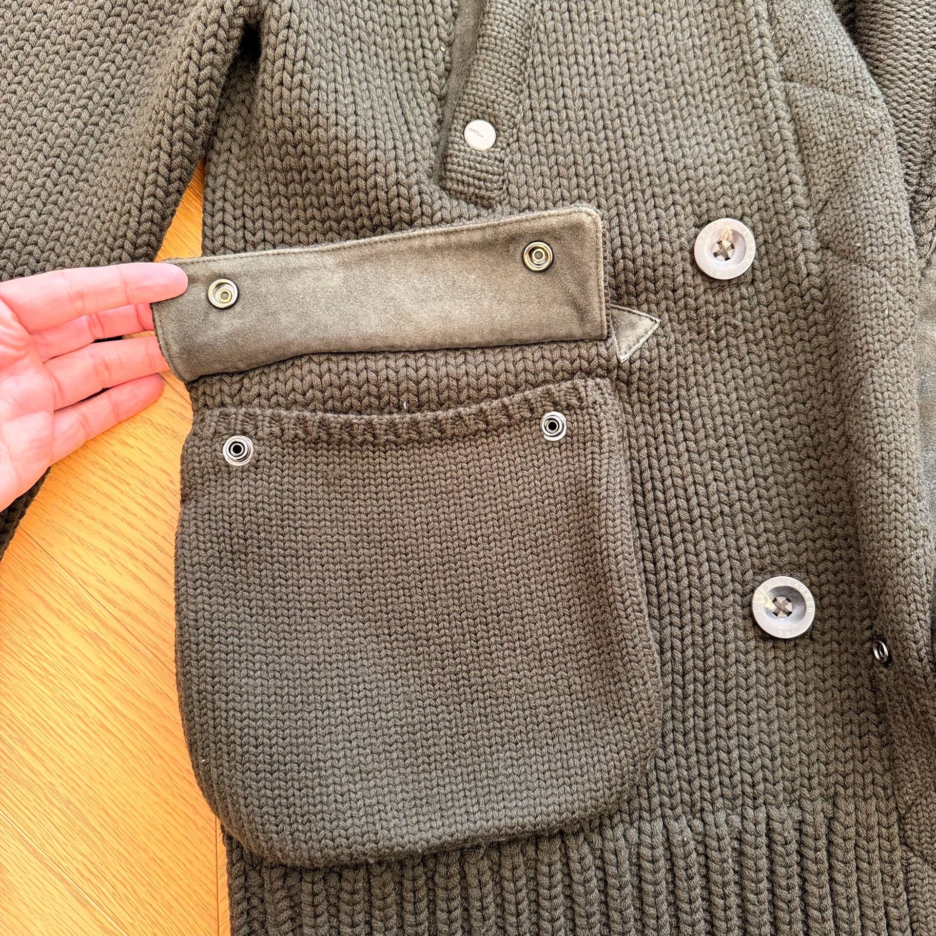 RLX Ralph Lauren Heavy Merino Wool and Leather Jacket Size US M / EU 48-50 / 2 - 6 Thumbnail