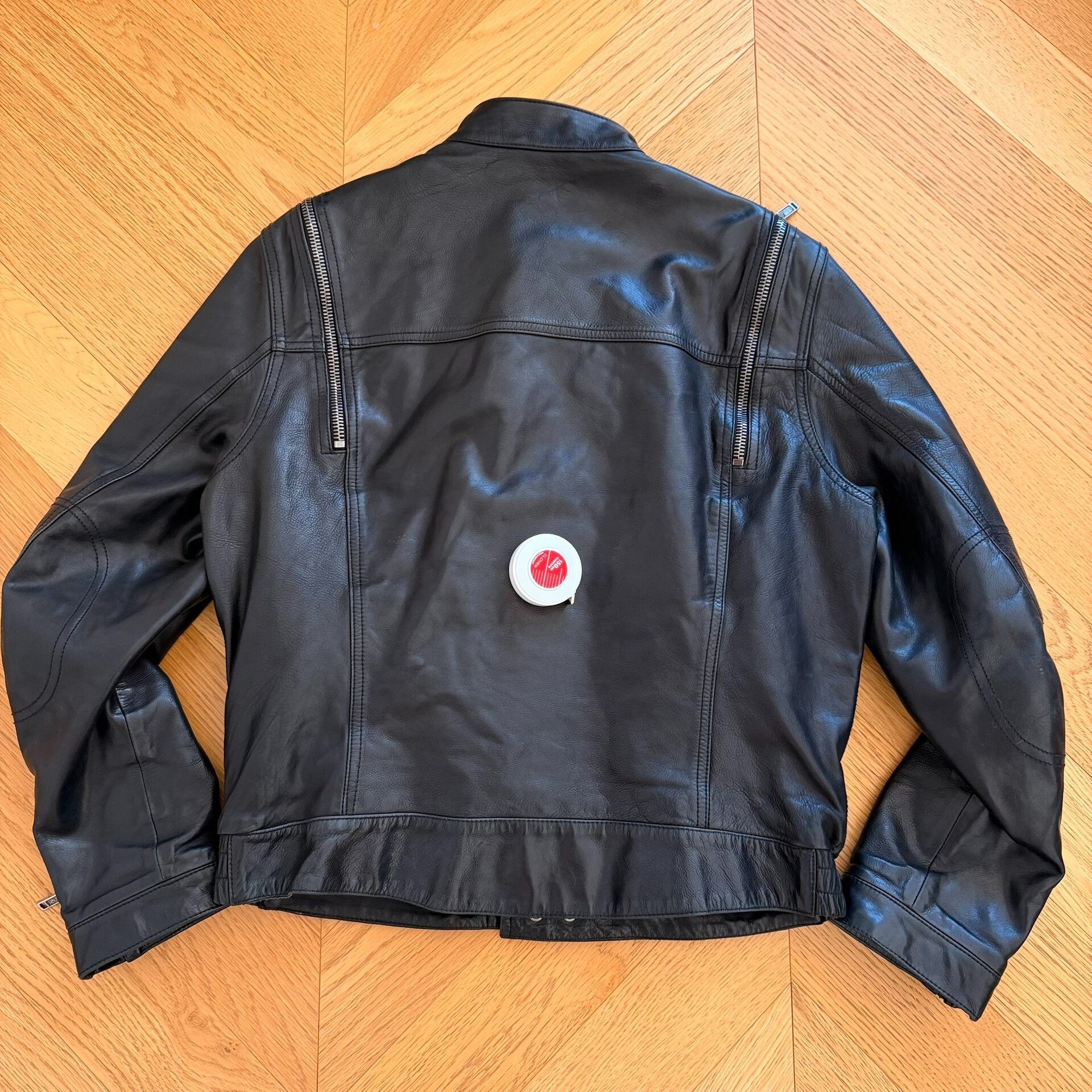 Ralph Lauren Purple Label Classic Black Leather Motorcycle Jacket Size US L / EU 52-54 / 3 - 6 Thumbnail