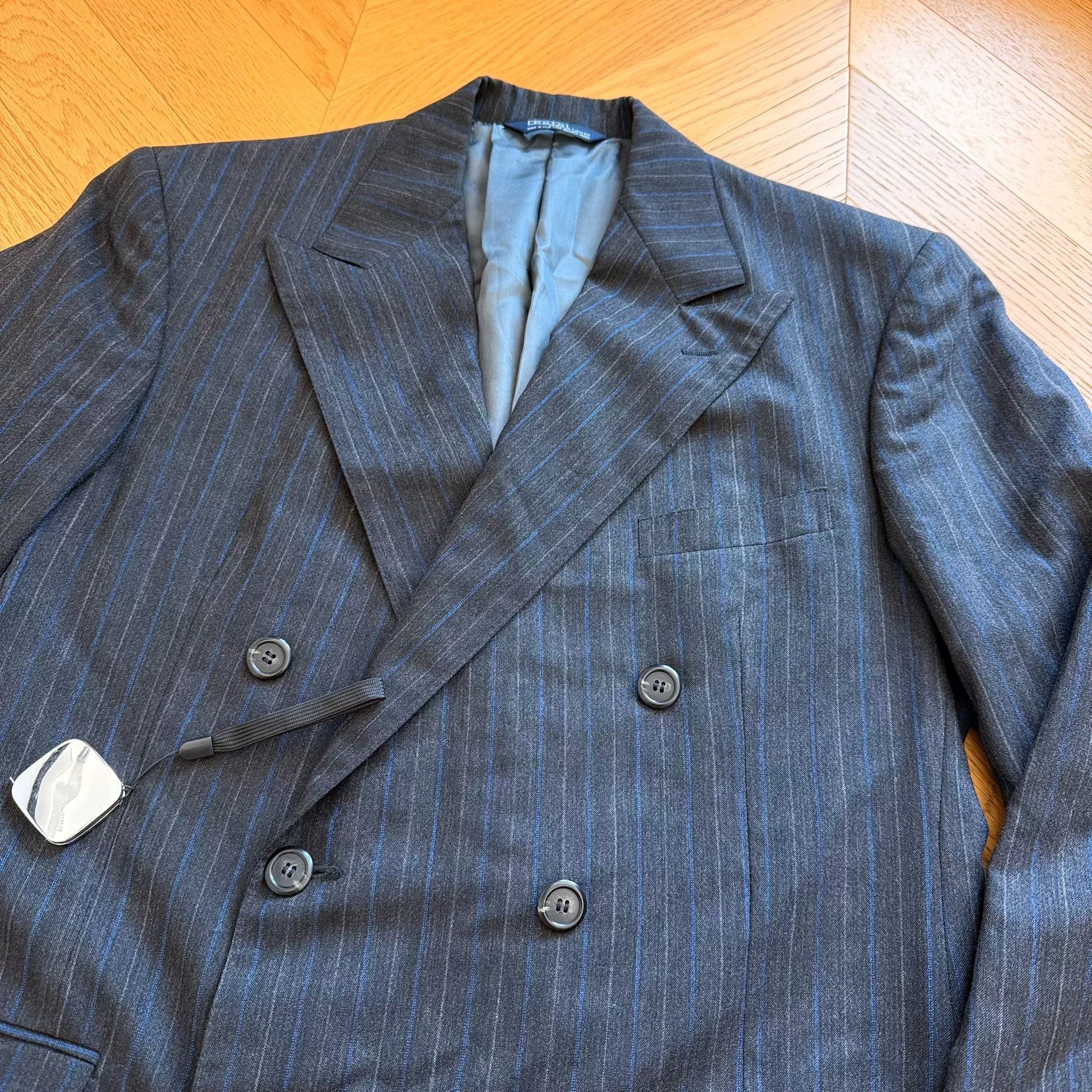 RLX Ralph Lauren Vintage Wool Striped Blazer Jacket Size US L / EU 52-54 / 3 - 2 Thumbnail