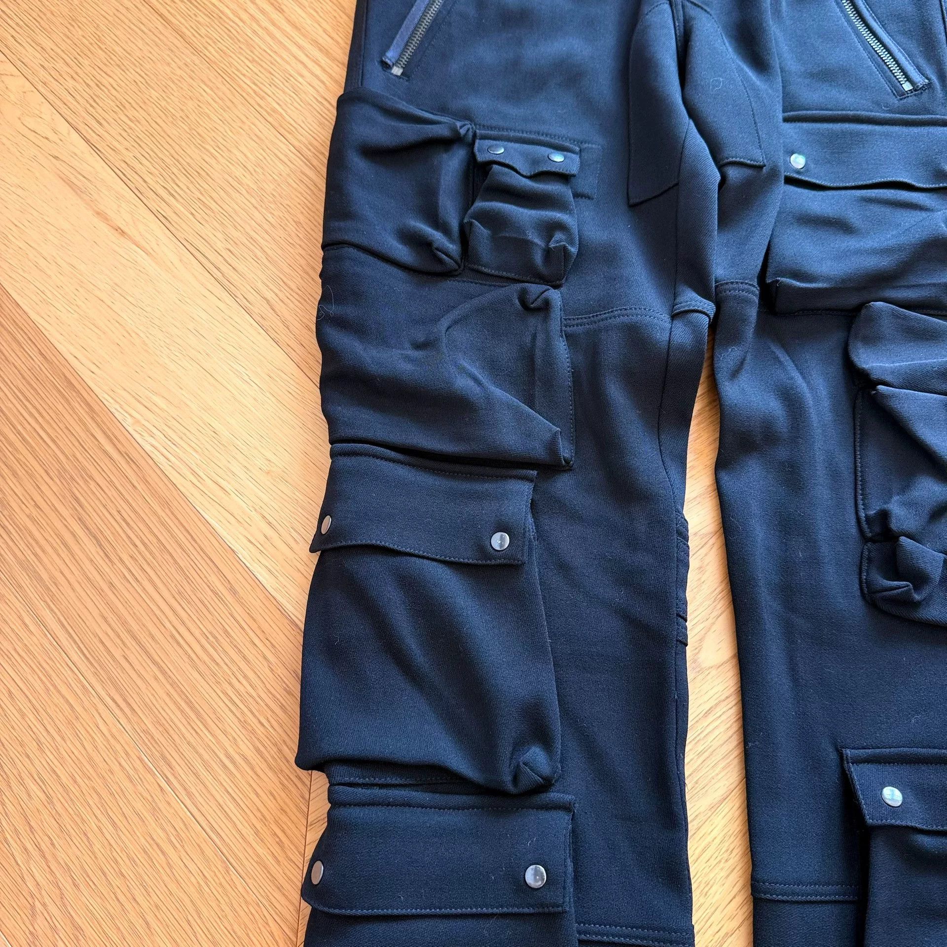 RLX Ralph Lauren Black High-Density Wool Cargo Pants Size 26" / US 2 / IT 38 - 3 Thumbnail