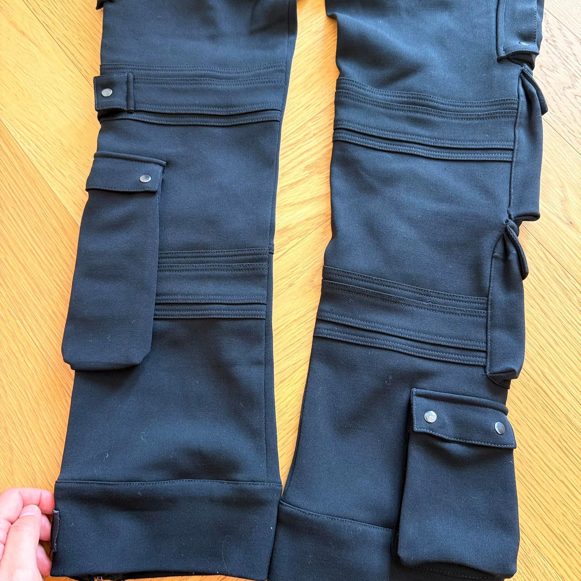 RLX Ralph Lauren Black High-Density Wool Cargo Pants Size 26" / US 2 / IT 38 - 7 Thumbnail