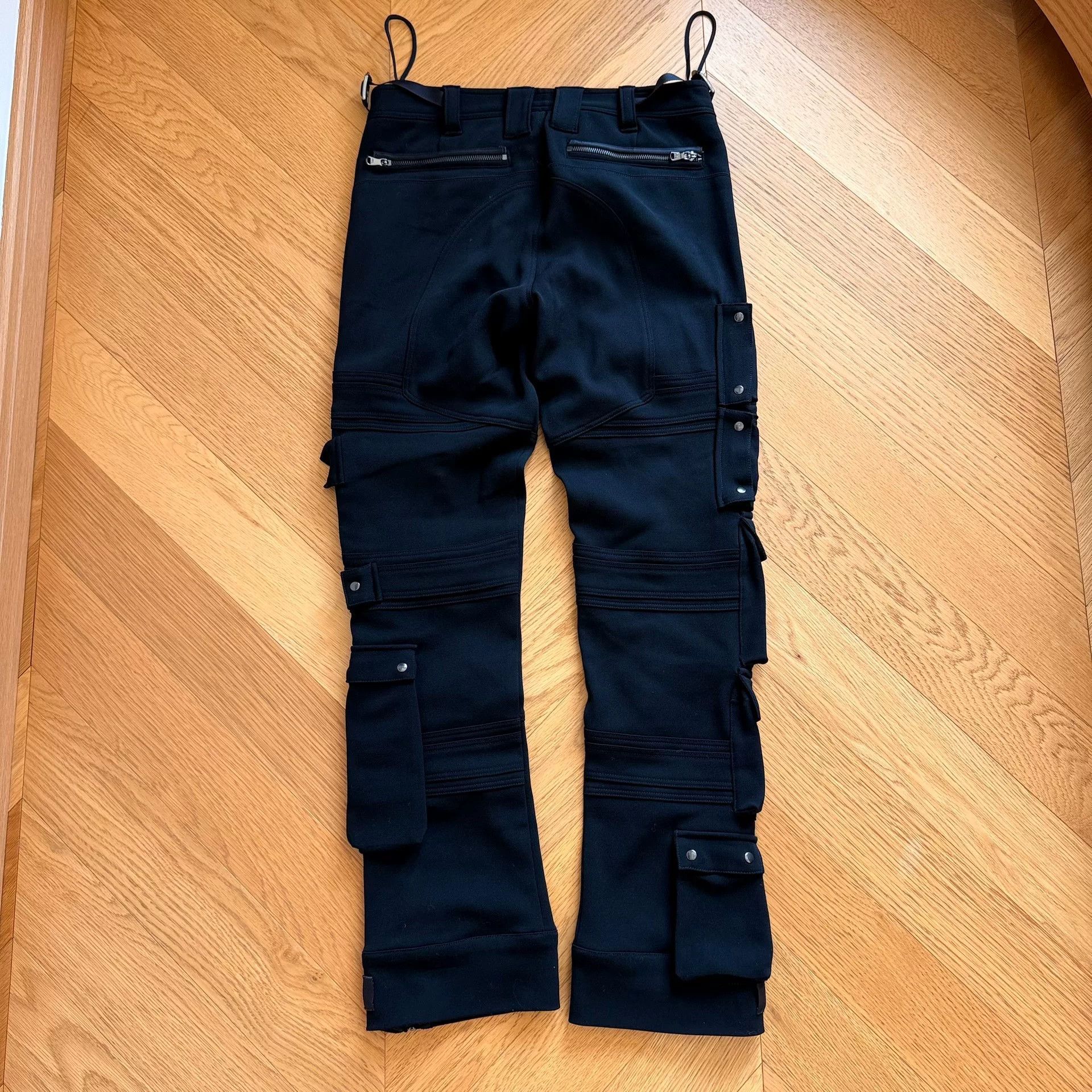 RLX Ralph Lauren Black High-Density Wool Cargo Pants Size 26" / US 2 / IT 38 - 4 Thumbnail