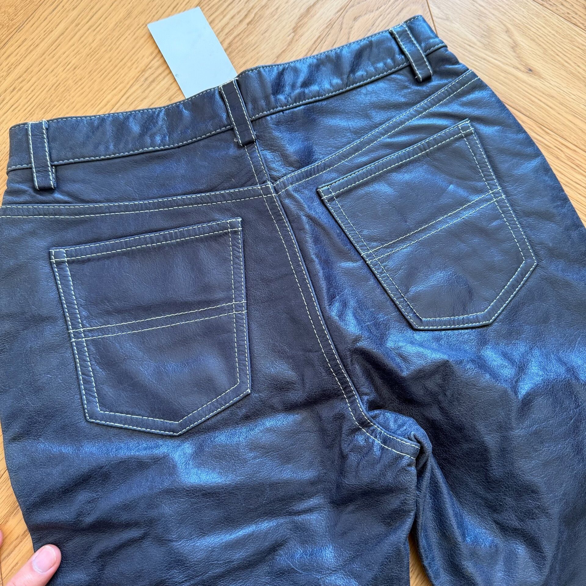RLX Ralph Lauren Vintage Leather Outdoor Pants for Women Size 24" / US 00 / IT 34 - 3 Thumbnail