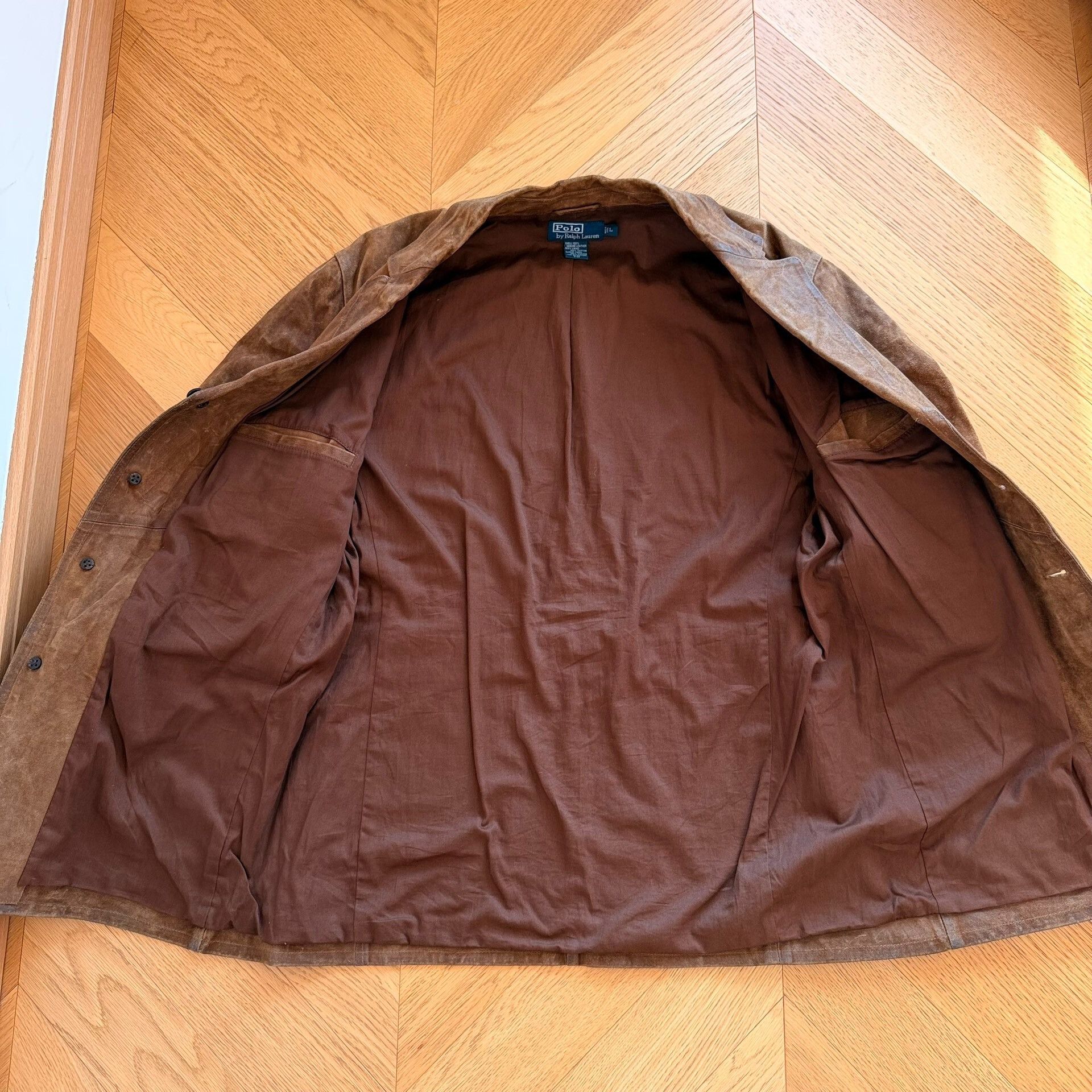 RLX Ralph Lauren Vintage Brown Leather Hunting Jacket Size US L / EU 52-54 / 3 - 8 Thumbnail