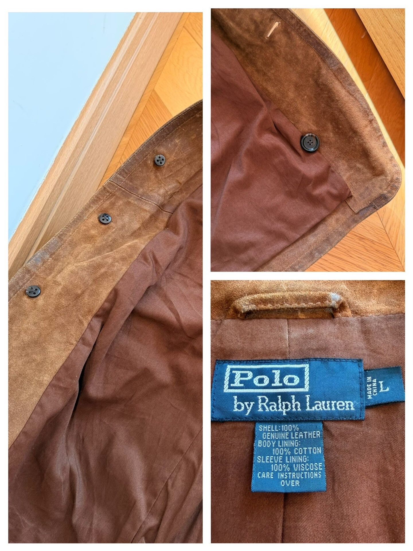 RLX Ralph Lauren Vintage Brown Leather Hunting Jacket Size US L / EU 52-54 / 3 - 9 Thumbnail