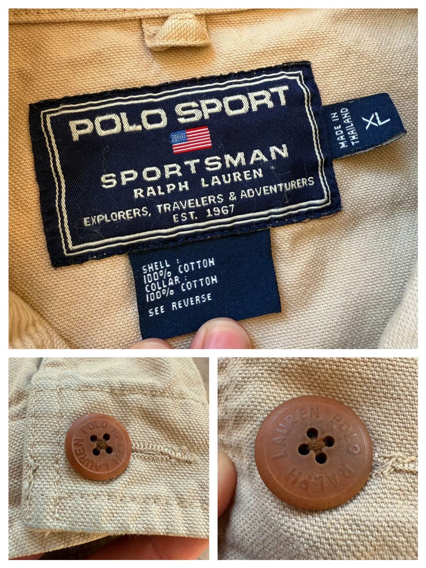 RLX Ralph Lauren Vintage Outdoor Canvas Jacket Size US XL / EU 56 / 4 - 8 Thumbnail