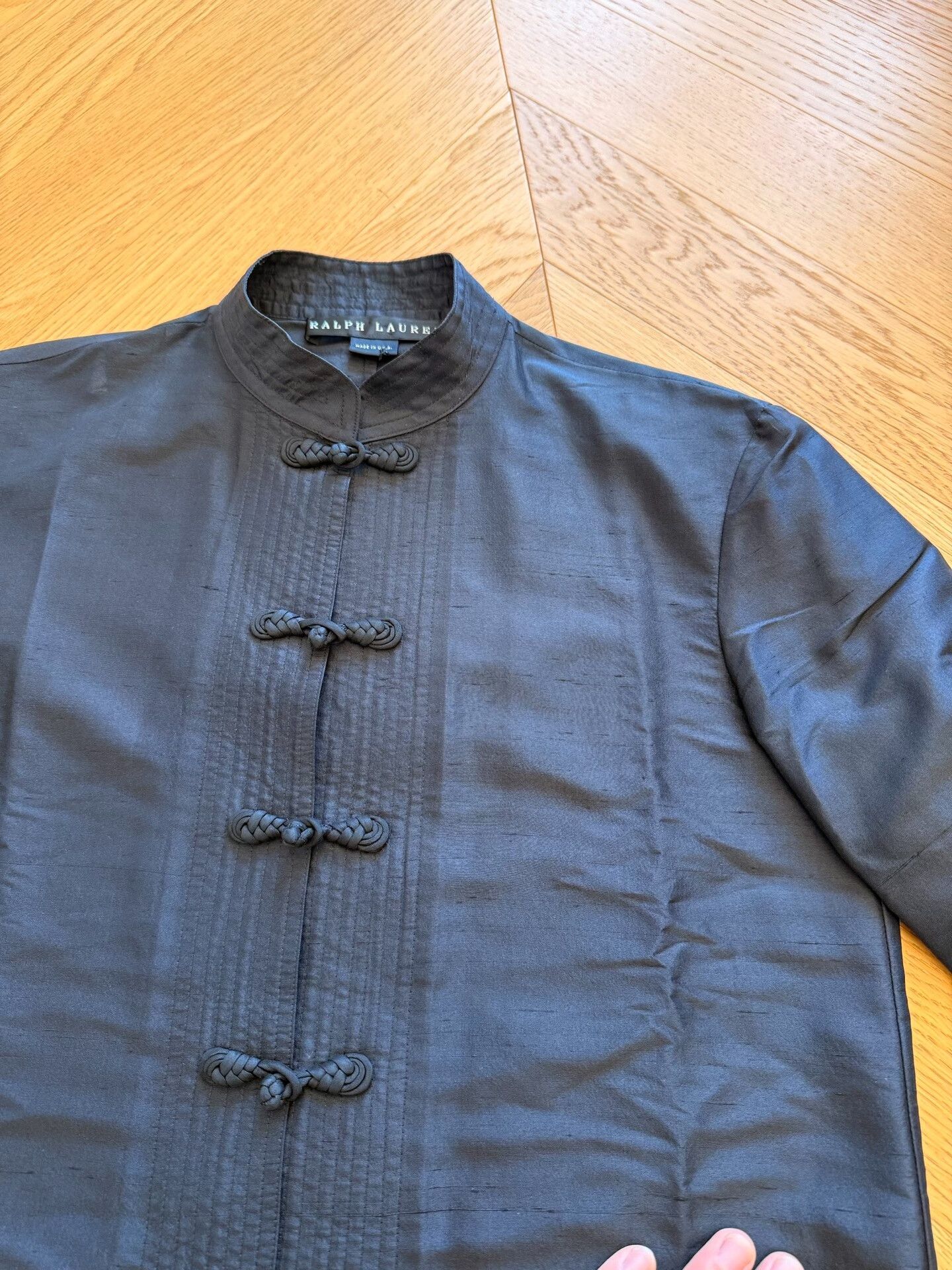 RLX Ralph Lauren Black Vintage Chinese Collar Shirt Jacket Size S / US 4 / IT 40 - 7 Thumbnail