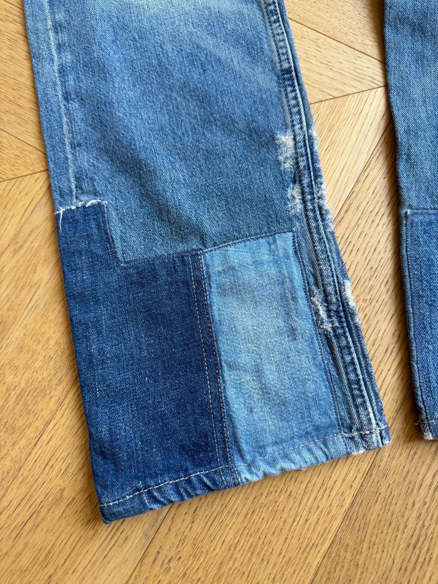 RLX Ralph Lauren Vintage Wash Patchwork Denim Jeans Size US 32 / EU 48 - 2 Thumbnail
