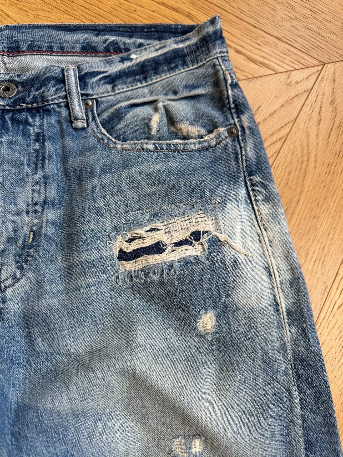 RLX Ralph Lauren Vintage Wash Patchwork Denim Jeans Size US 32 / EU 48 - 6 Thumbnail