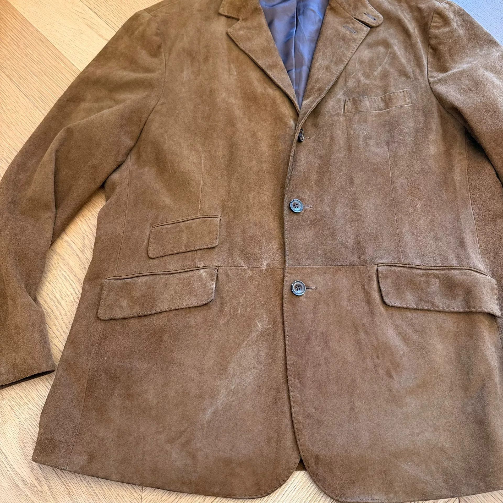 RLX Ralph Lauren Vintage Brown Suede Sport Coat Jacket Size US XL / EU 56 / 4 - 2 Thumbnail