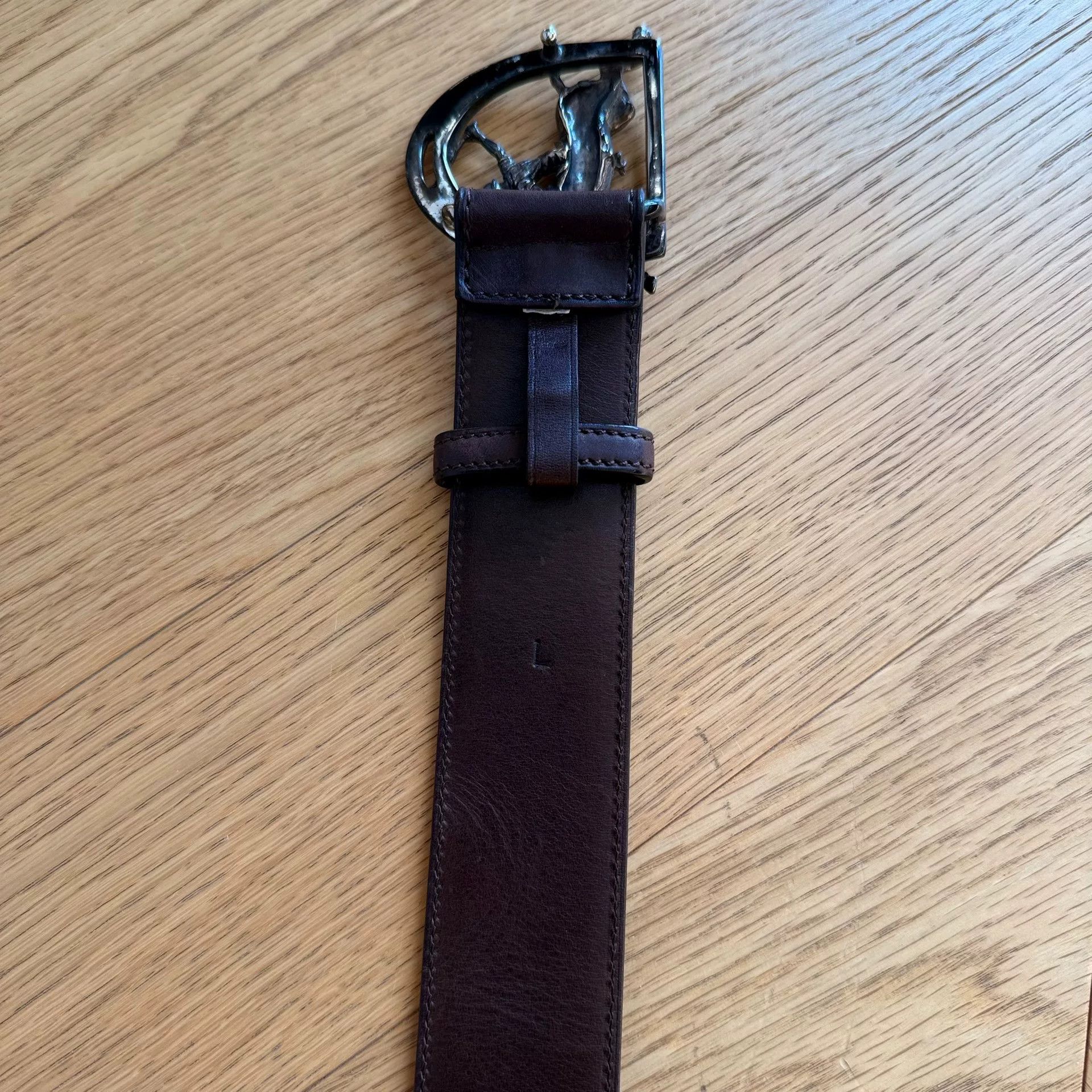 RLX Ralph Lauren Vintage Italian Alloy Buckle Polo Belt Size ONE SIZE - 6 Thumbnail