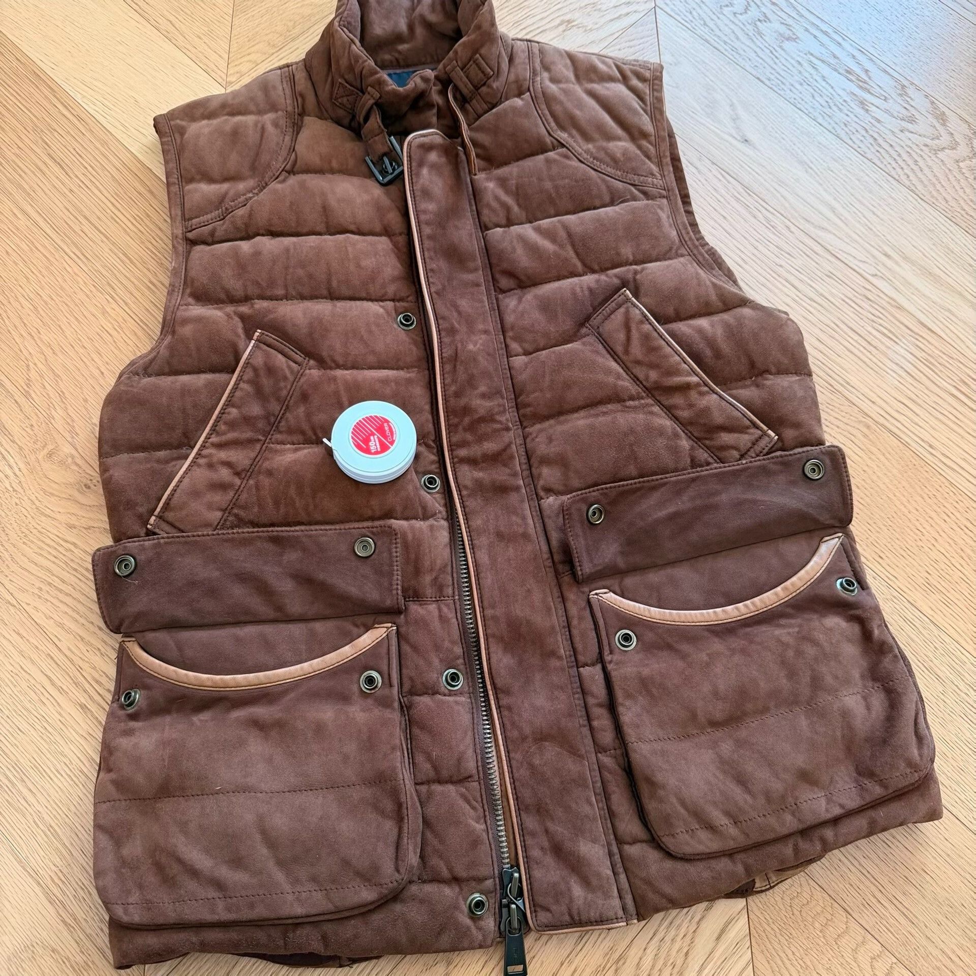 RLX Ralph Lauren RLX Goat Suede Outdoor Down Vest Size US S / EU 44-46 / 1 - 3 Thumbnail