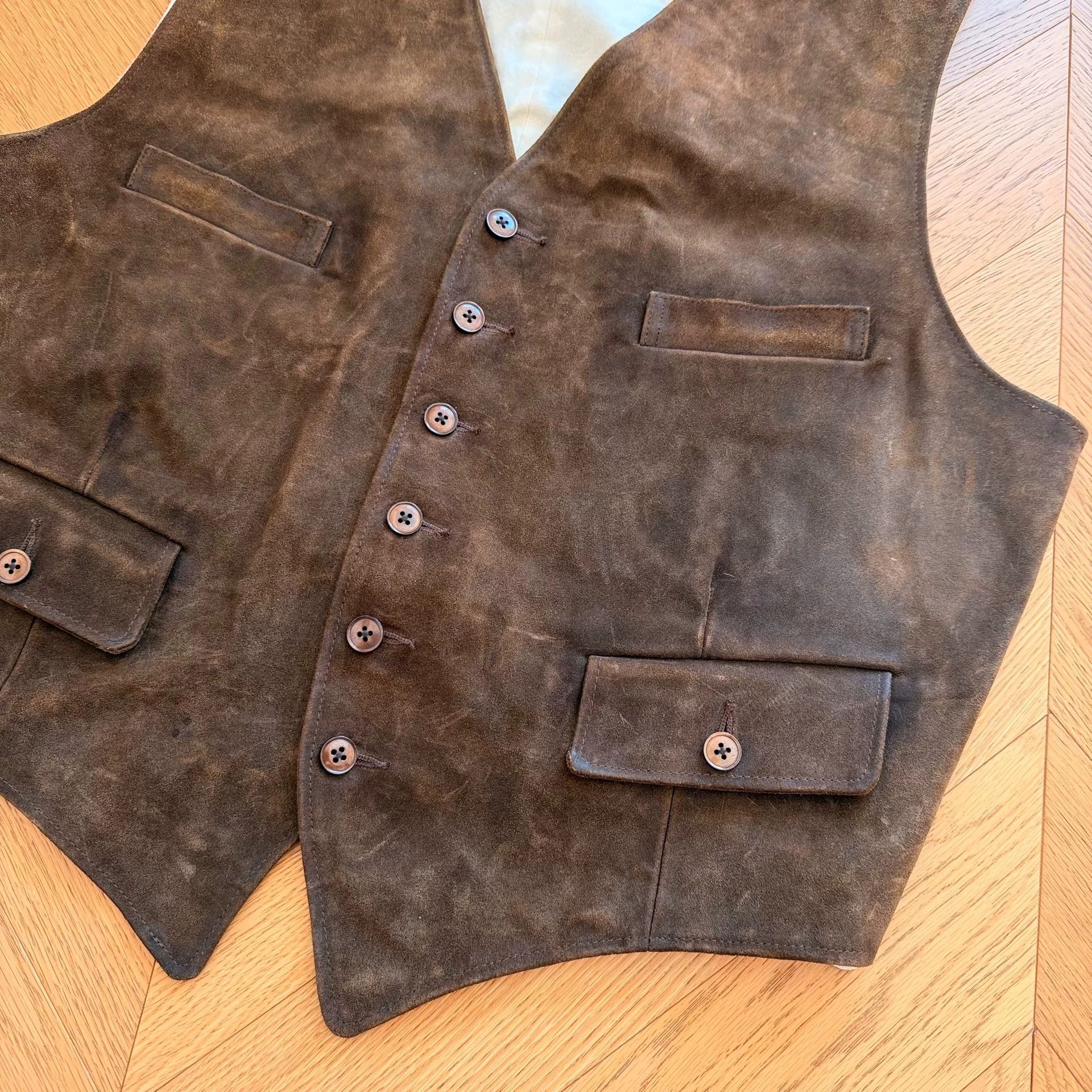 RLX Ralph Lauren Vintage Ralph Lauren Leather Hunting Vest Size US XL / EU 56 / 4 - 2 Thumbnail