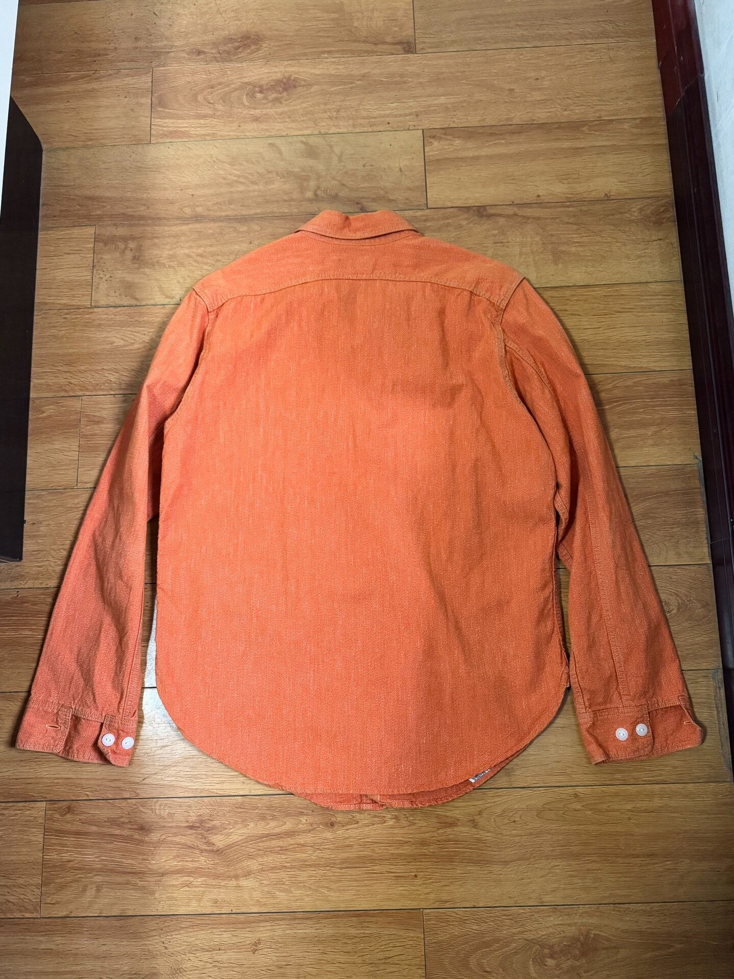 Freewheelers Orange Pepper Salt Fabric Shirt Size US XL / EU 56 / 4 - 2 Thumbnail