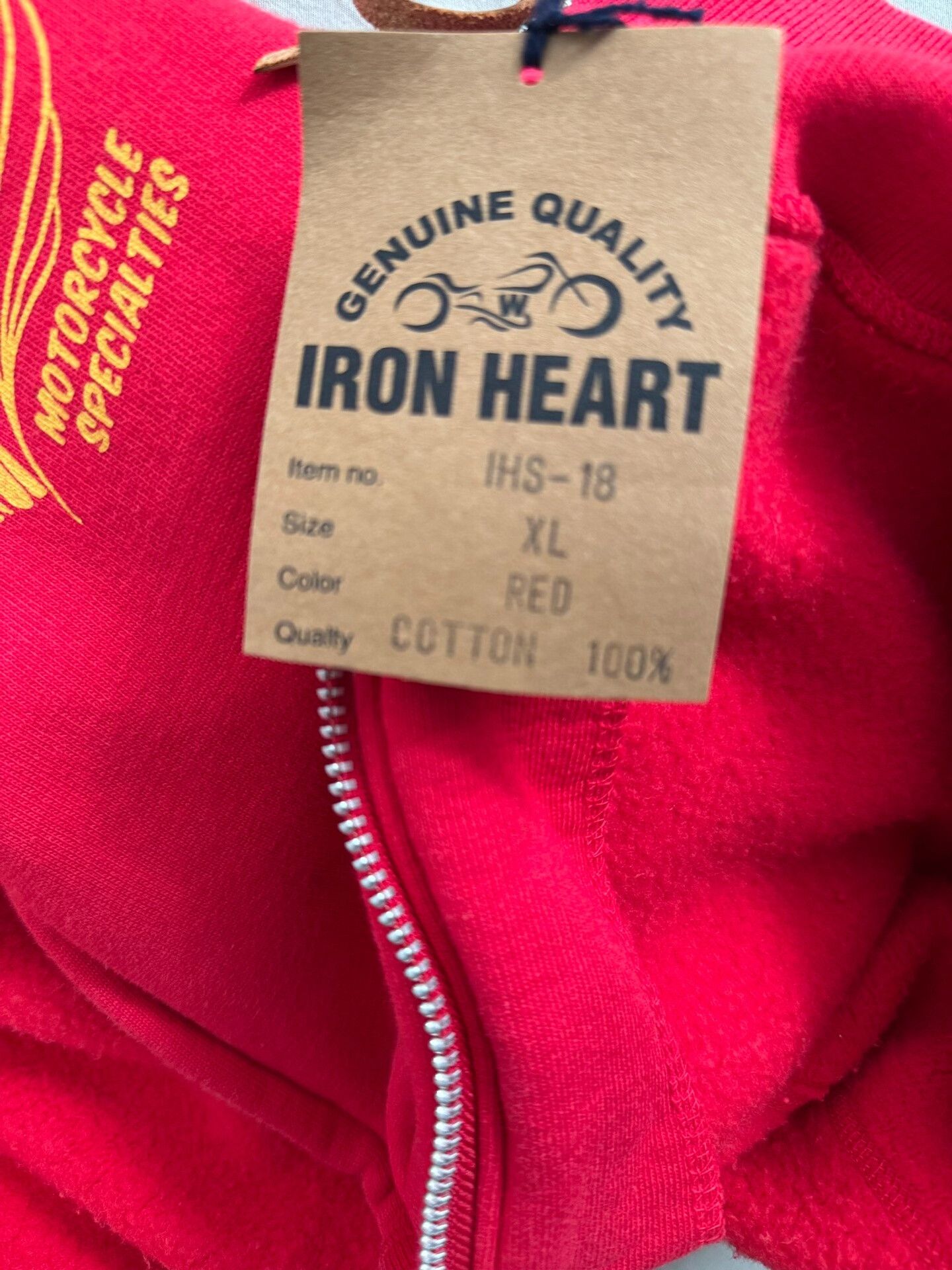 Iron Heart Iron Heart Red Hoodie Sweatshirt Size US XL / EU 56 / 4 - 4 Thumbnail