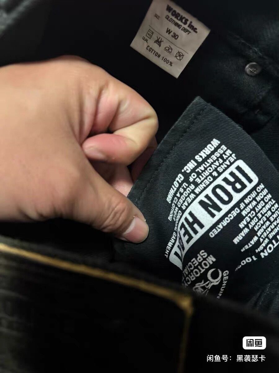 Iron Heart Black Denim Flared Pants for Men Size US 30 / EU 46 - 5 Thumbnail