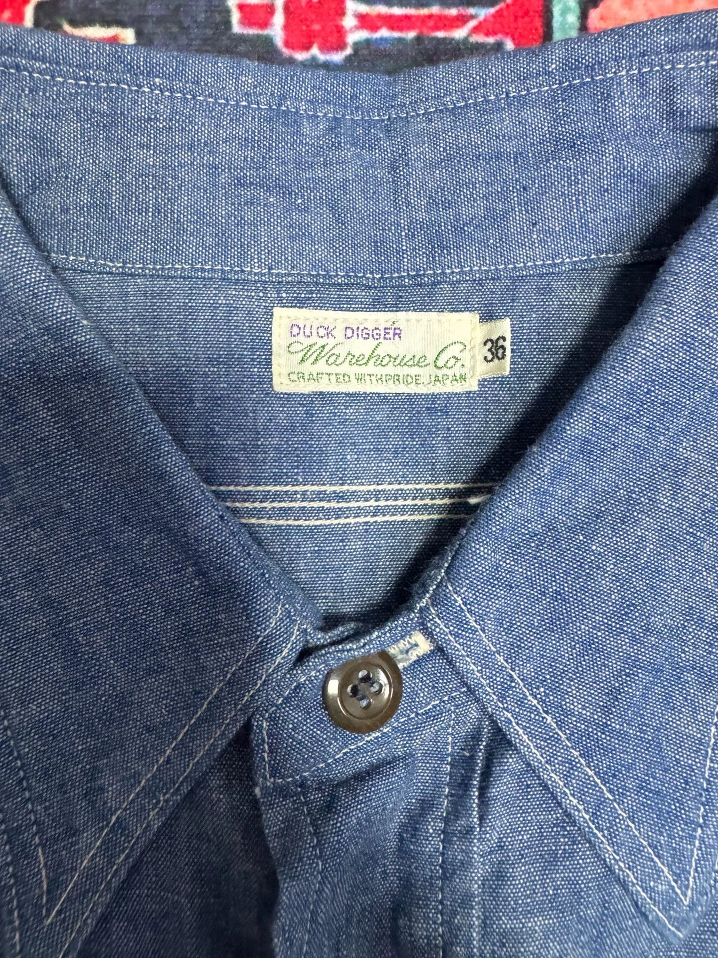 Warehouse & Co. Blue Denim Work Shirt for Men Size US M / EU 48-50 / 2 - 3 Thumbnail