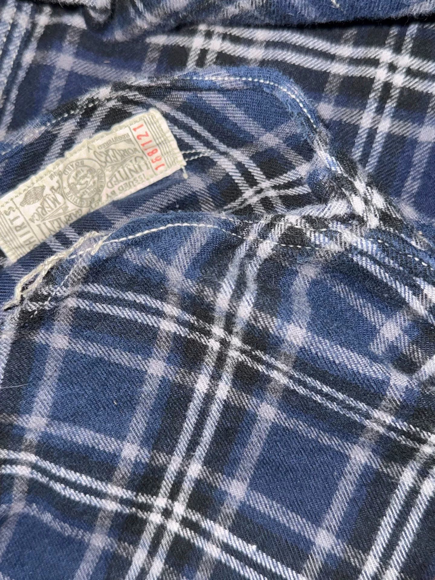 Freewheelers Navy Gray Flannel Shirt Size 16 Size US L / EU 52-54 / 3 - 7 Thumbnail