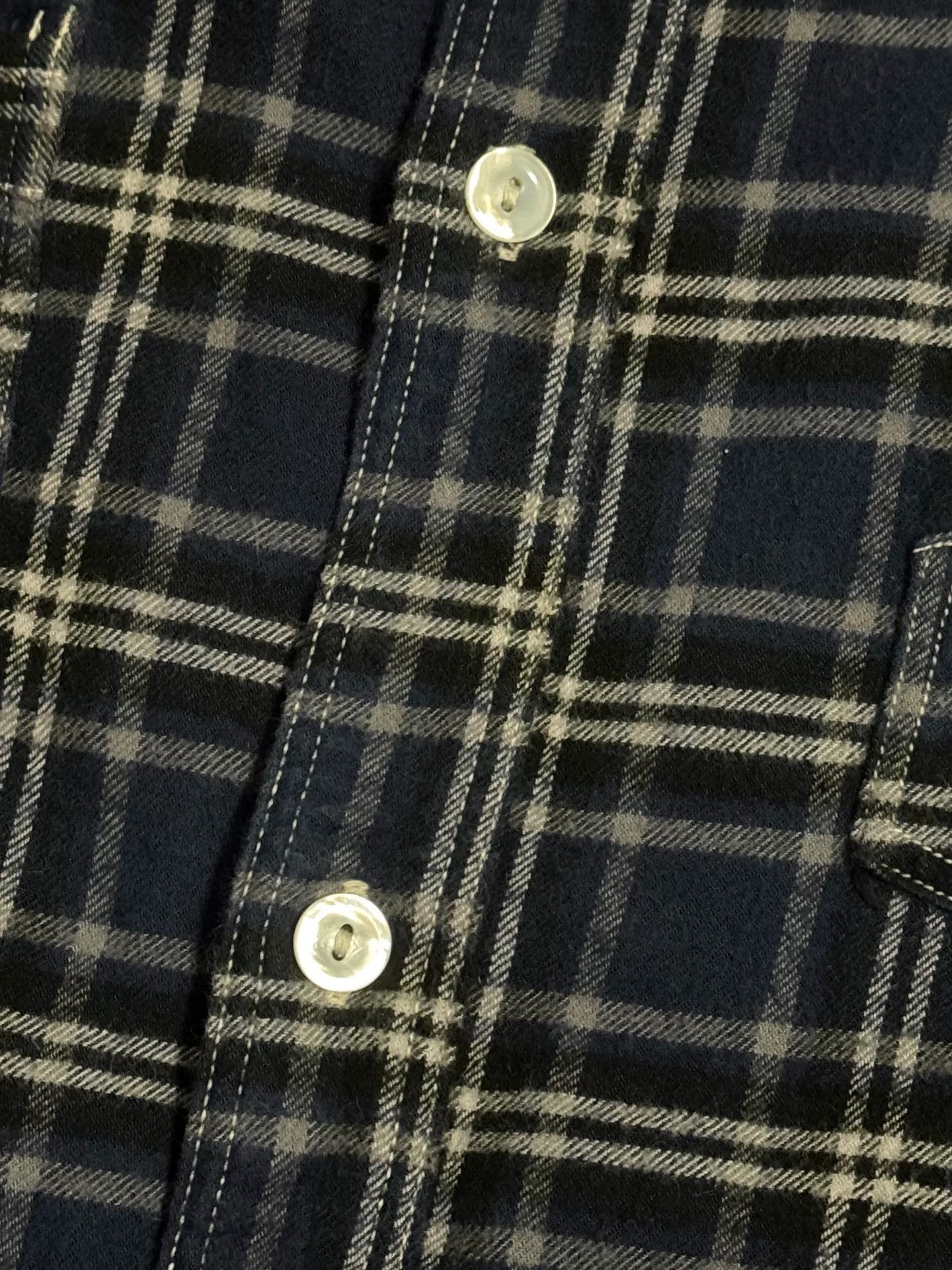 Freewheelers Navy Gray Flannel Shirt Size 16 Size US L / EU 52-54 / 3 - 3 Thumbnail