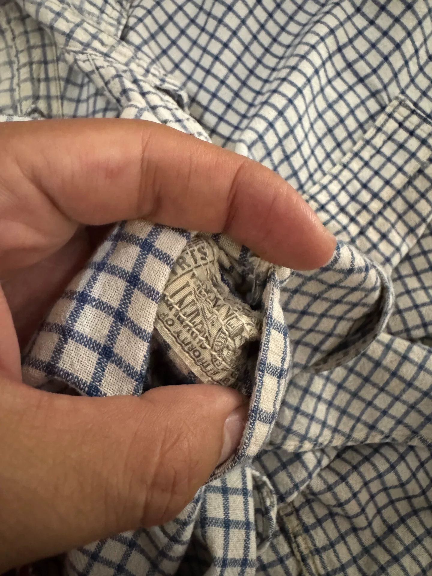 Freewheelers Vintage Blue-White Checkered Shirt Size US L / EU 52-54 / 3 - 4 Thumbnail
