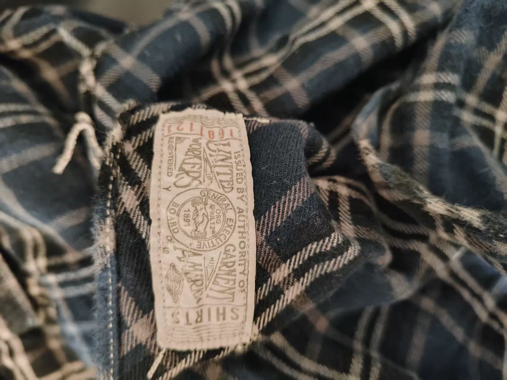 Freewheelers Navy Gray Wool Shirt by Freewheelers Size US XL / EU 56 / 4 - 4 Thumbnail